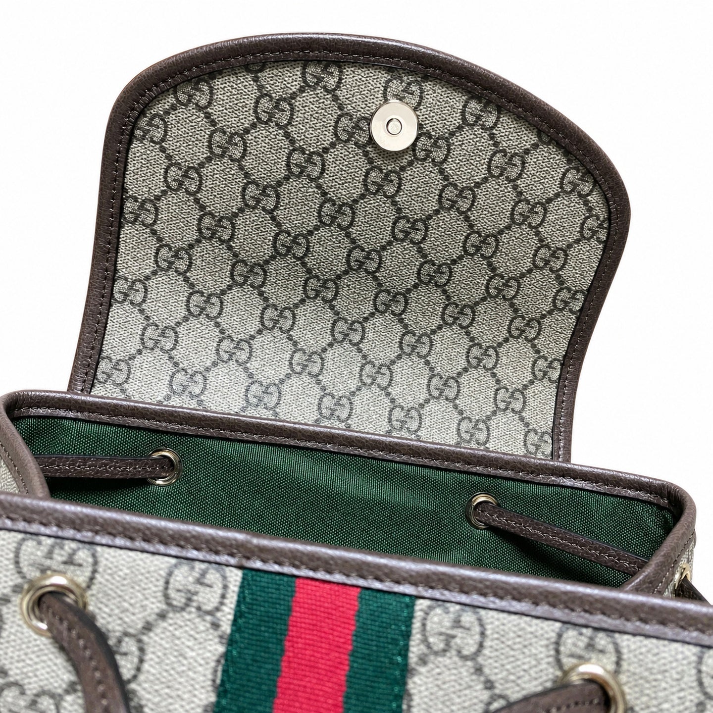 Gucci Ophidia Medium Beige Brown Backpack