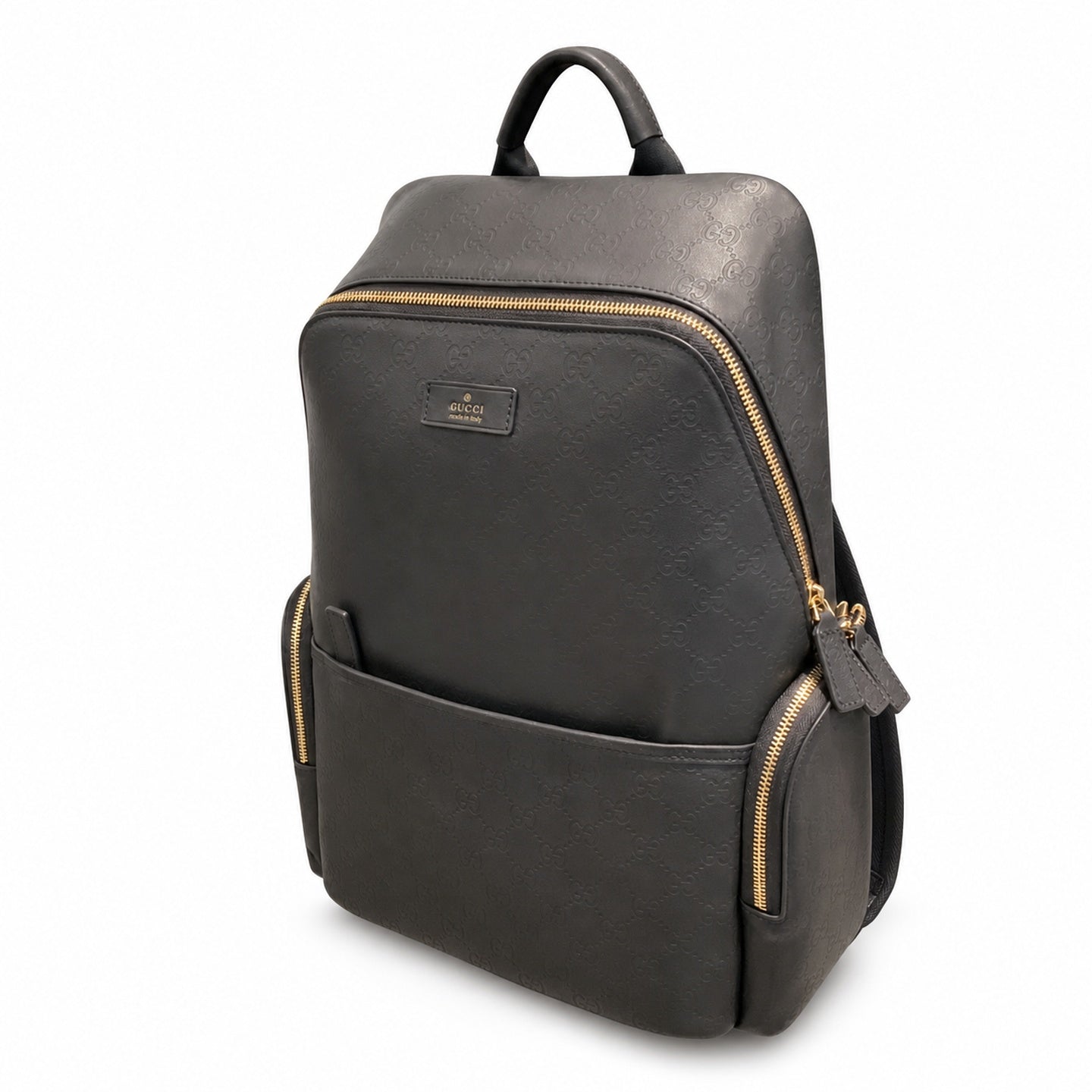 Gucci Men's Silk Leather Black Backpack