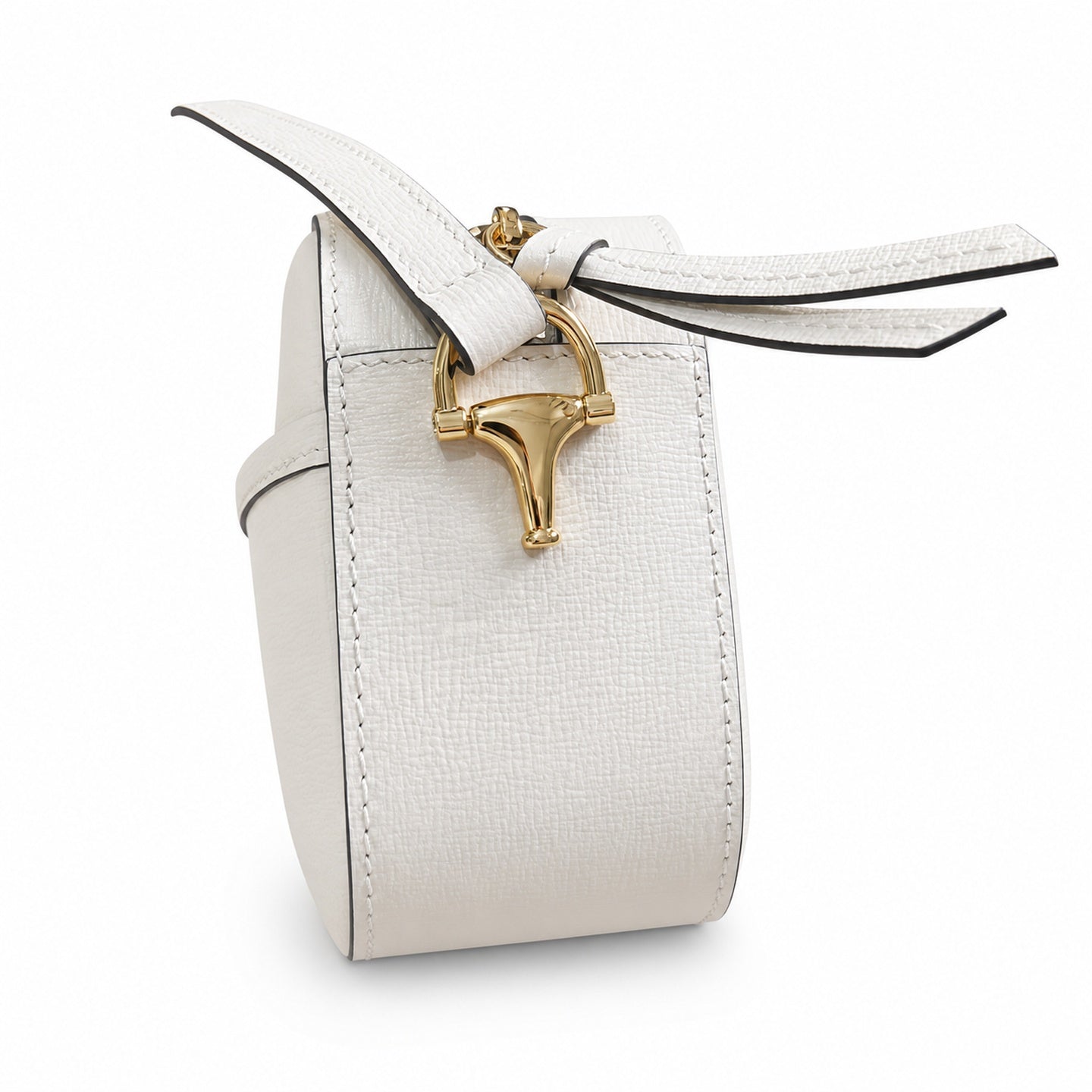 Gucci Horsebit 1955 Supreme Small Cotton Canvas Leather White Beige Green Gold Shoulder Bag