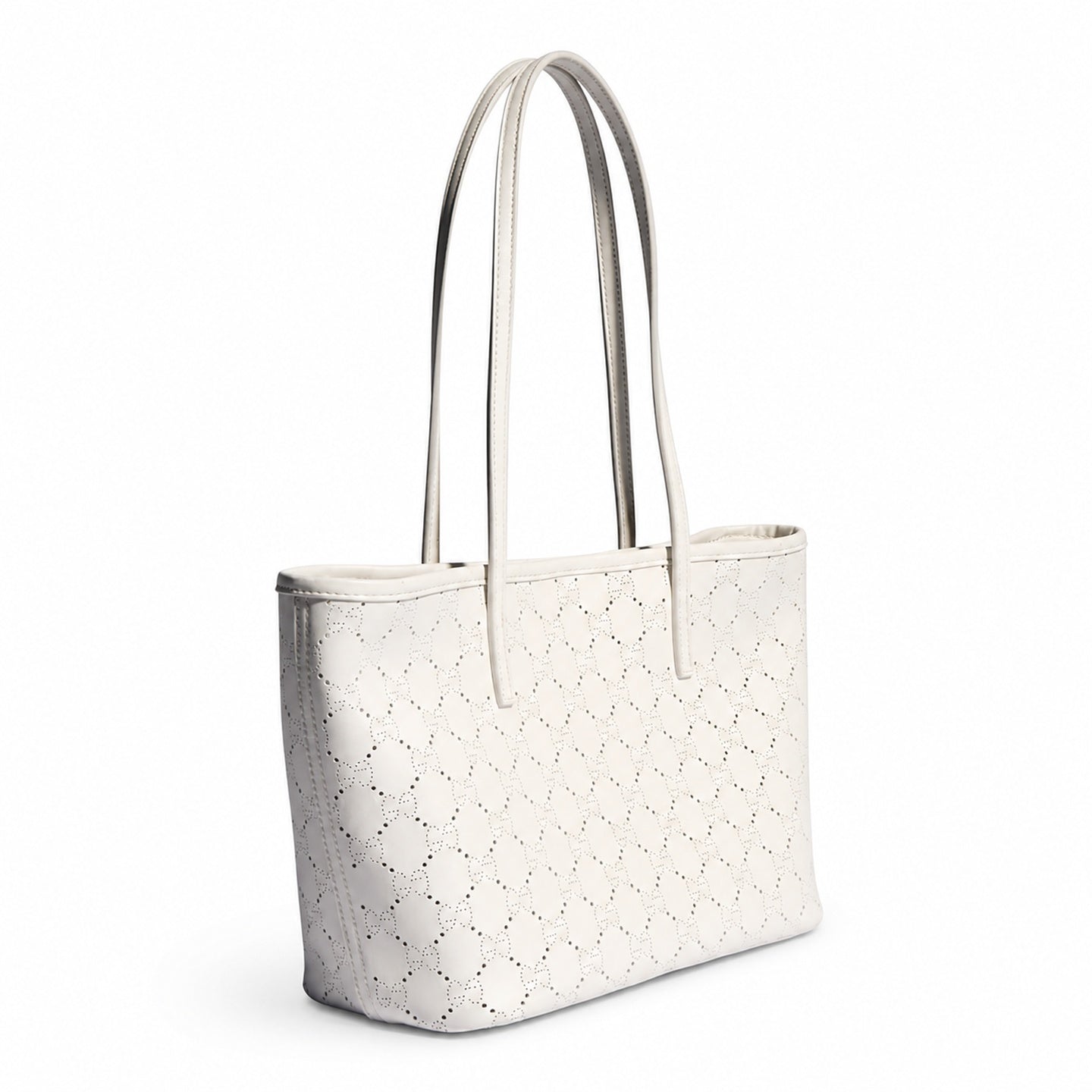 Gucci Suede Leather White Beige Tote Bag