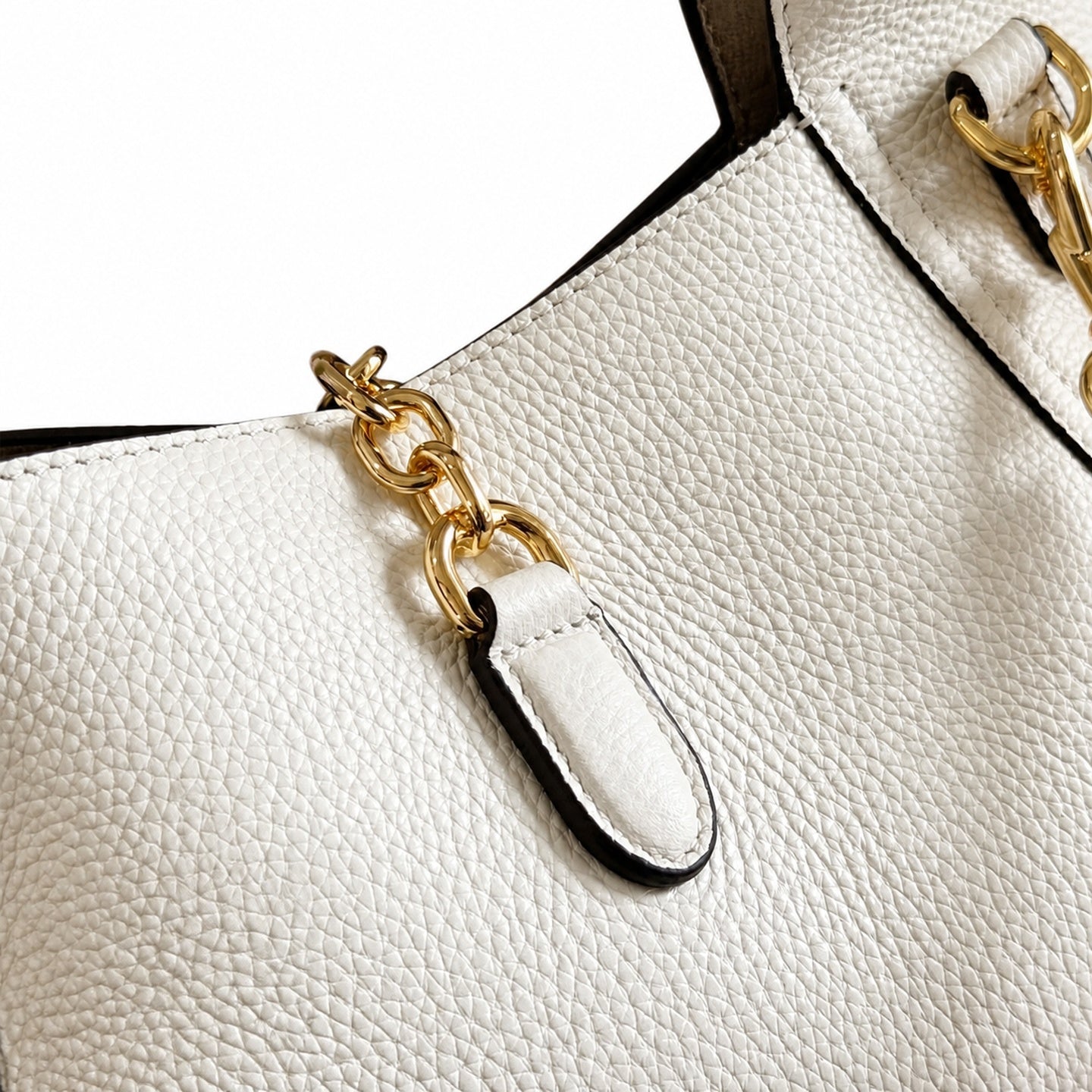 Gucci Horsebit Large Leather Black White Brown Gold Shoulder Bag