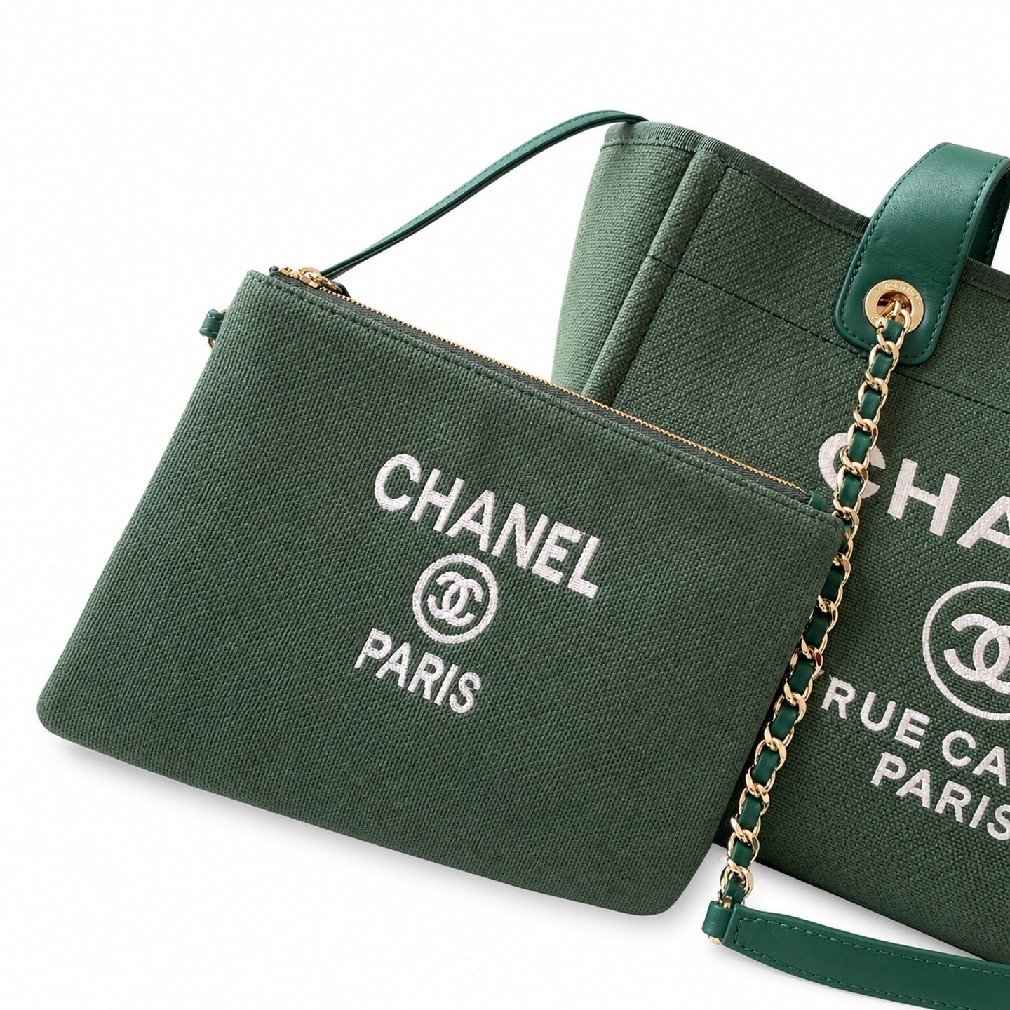 Chanel Large Cotton Leather Bag