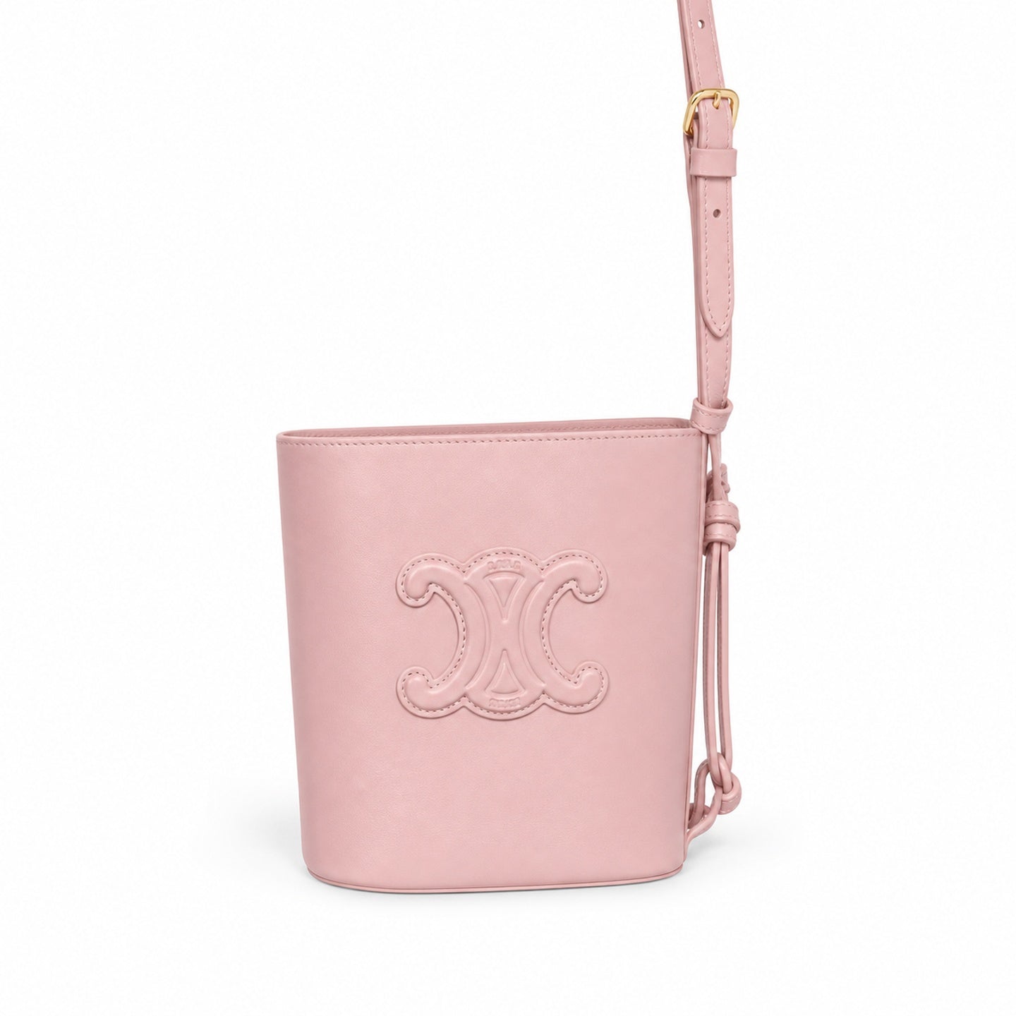 Celine Triomphe Mini Pink Bucket Bag
