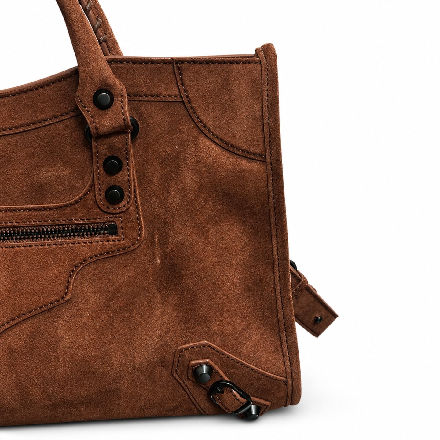 Balenciaga Le City Large Leather Brown Bag