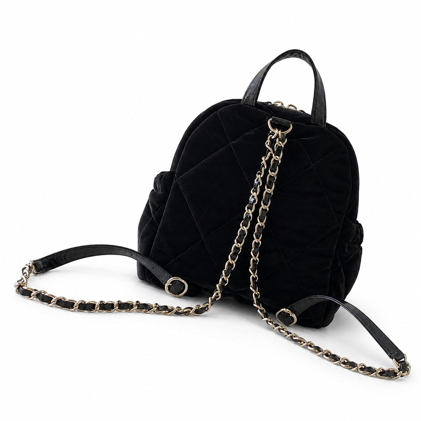 Chanel 25 Velvet Black Backpack