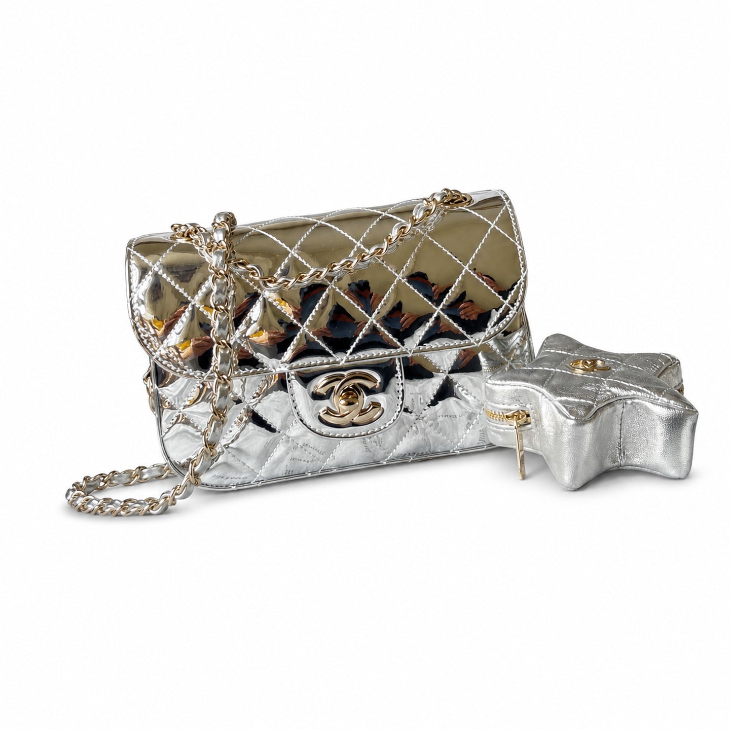 Chanel Gold Silver Bag