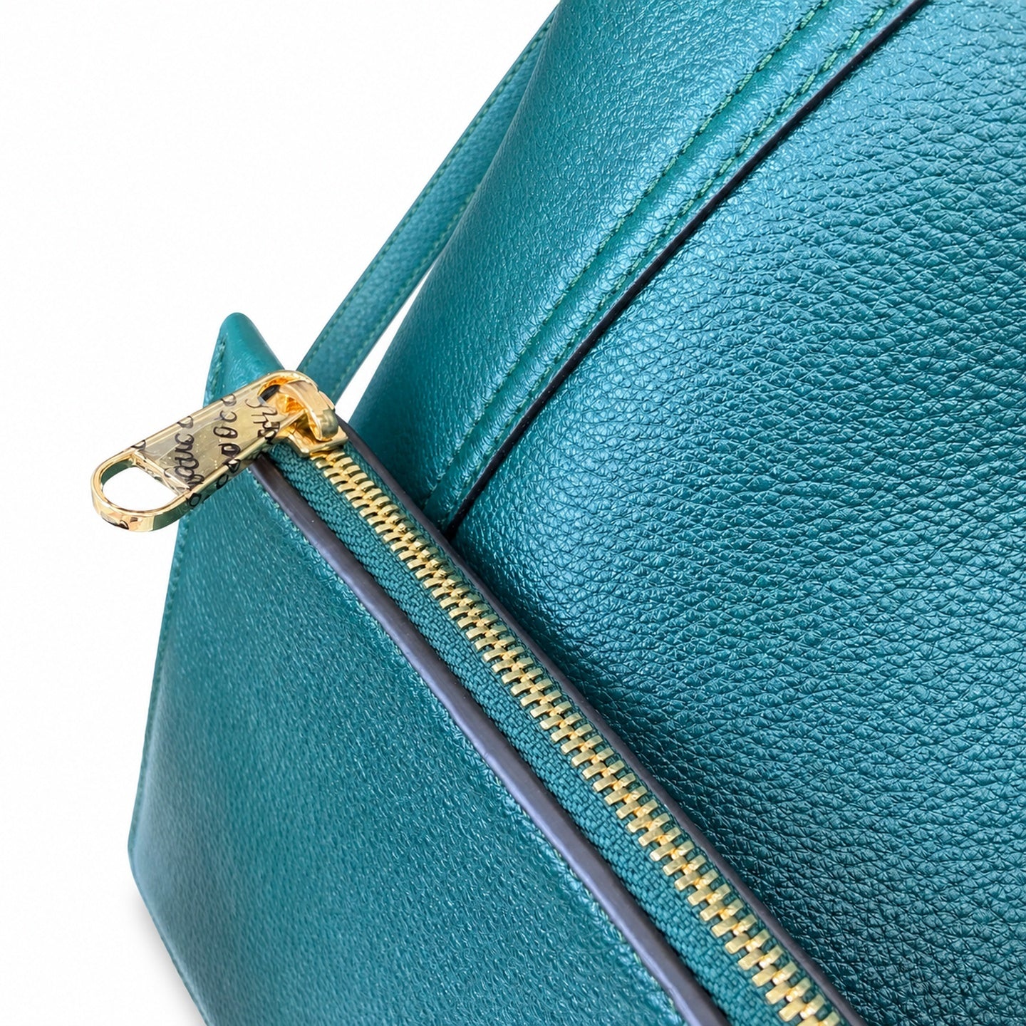 Gucci Leather Brown Green Gold Shoulder Bag
