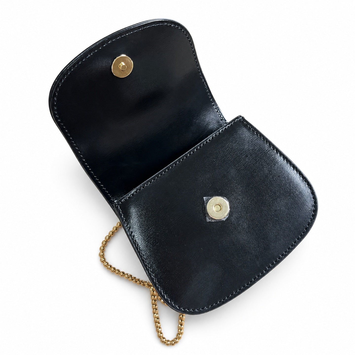 Gucci Bamboo 1947 Mini Suede Leather Black Gold Handbag