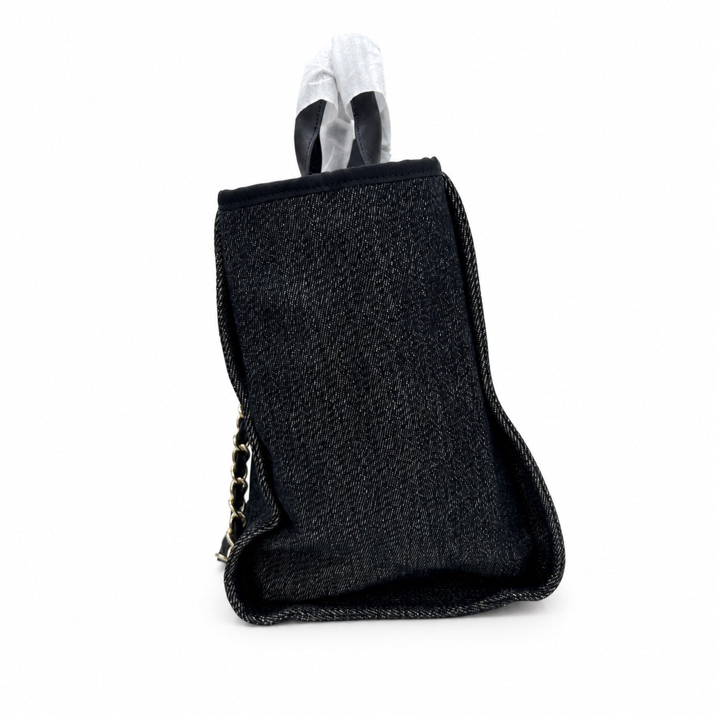 Chanel Large Canvas Blue Shopping Bag