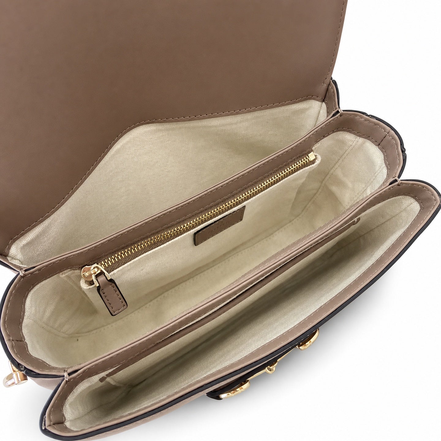 Gucci Horsebit 1955 Small Cotton Leather Brown Gold Shoulder Bag