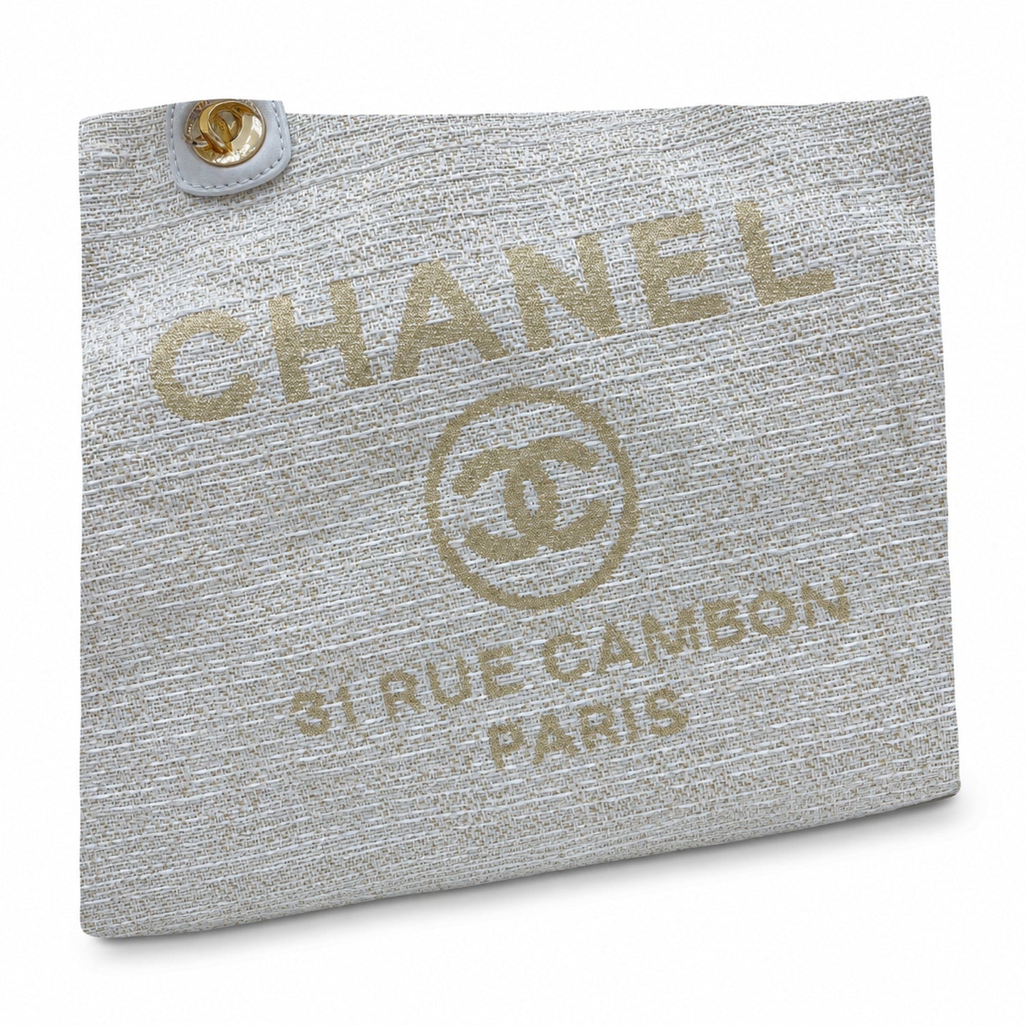 Chanel Large Canvas White Shopping Bag