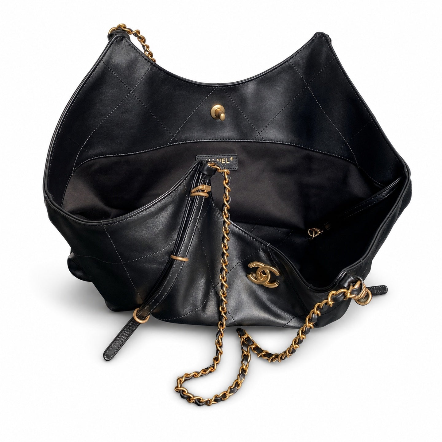 Chanel Large Leather Hobo Bag