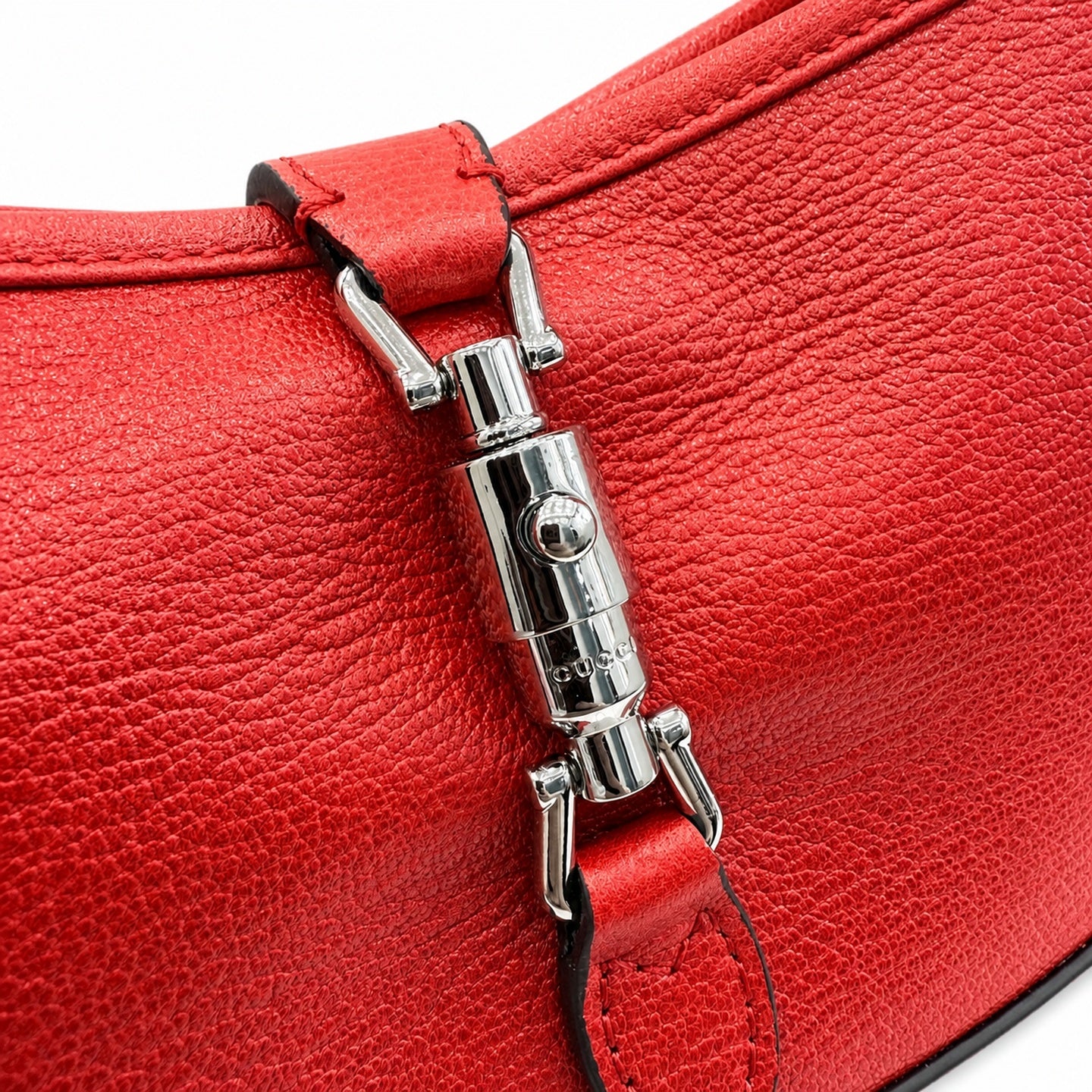 Gucci Leather White Red Gold Bag
