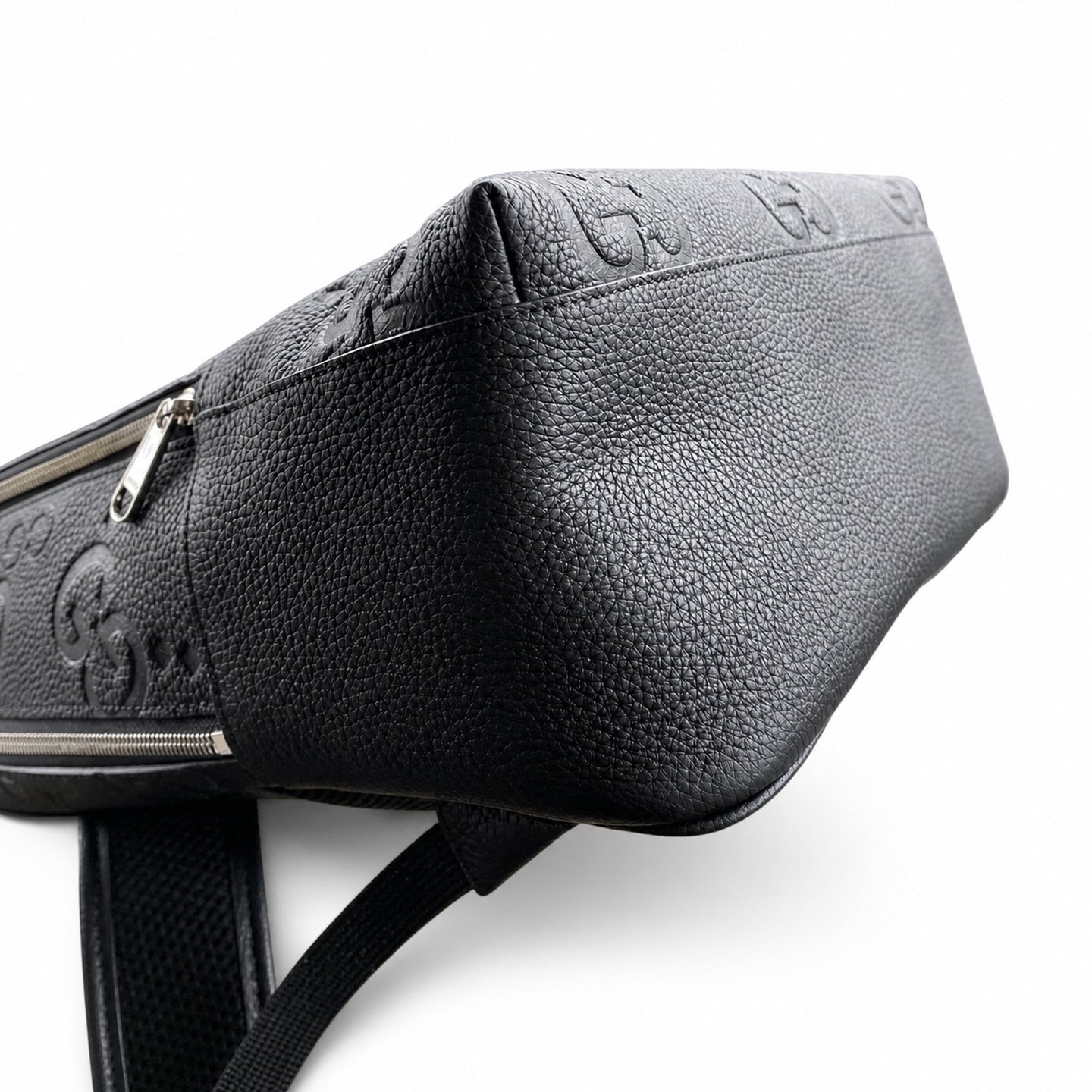 Gucci Large Cotton Leather Black Gray Backpack