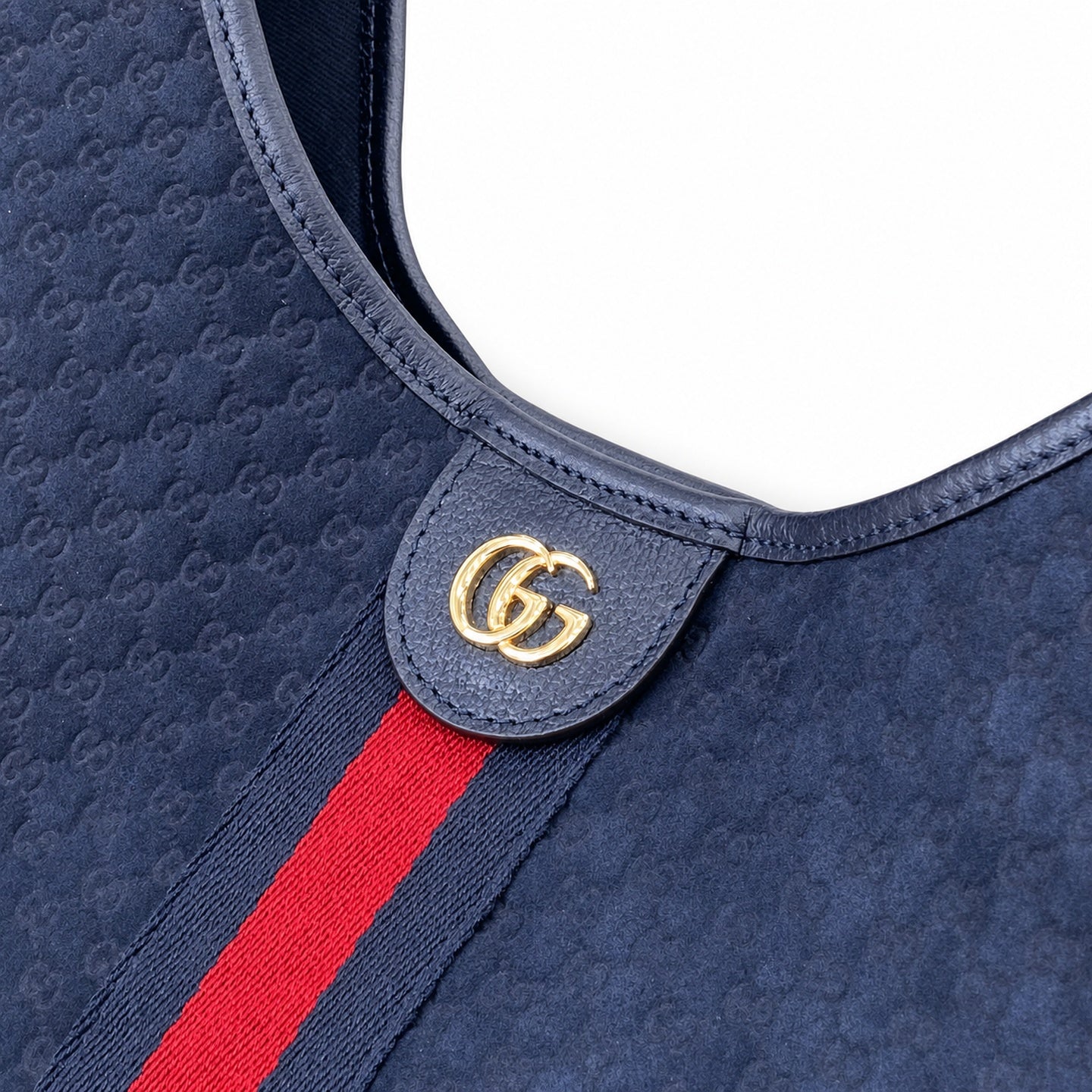 Gucci Giglio Cotton Suede Canvas Velvet Red Blue Gold Handbag