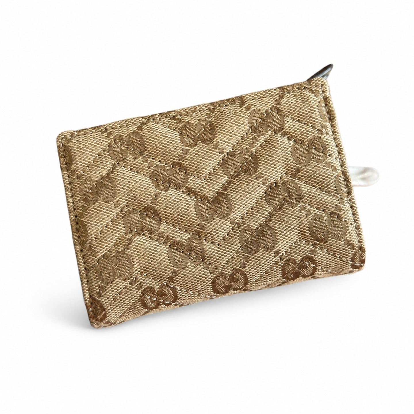 Gucci GG Marmont Small Canvas Leather Brown Gold Wallet