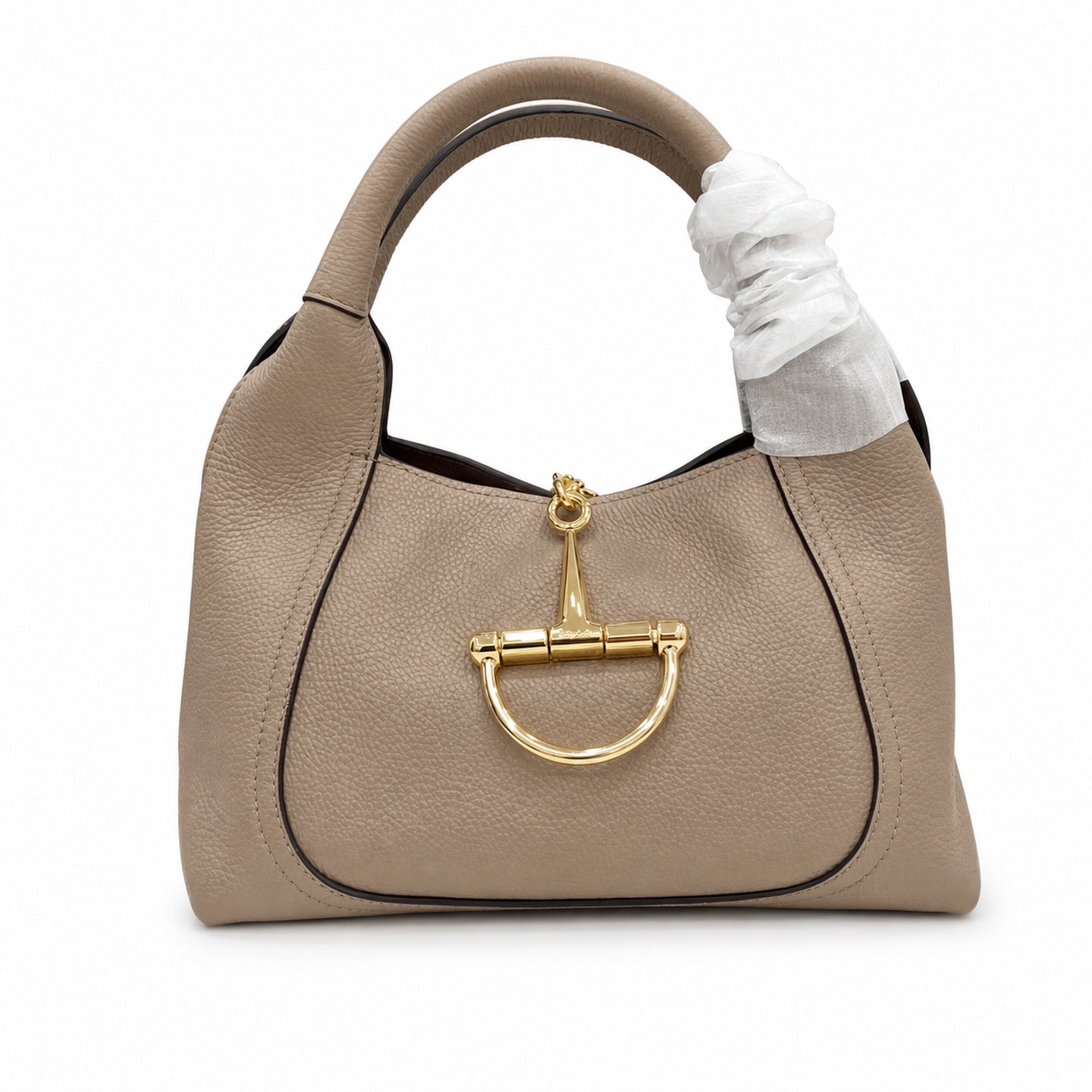 Gucci Leather Brown Gold Shoulder Bag