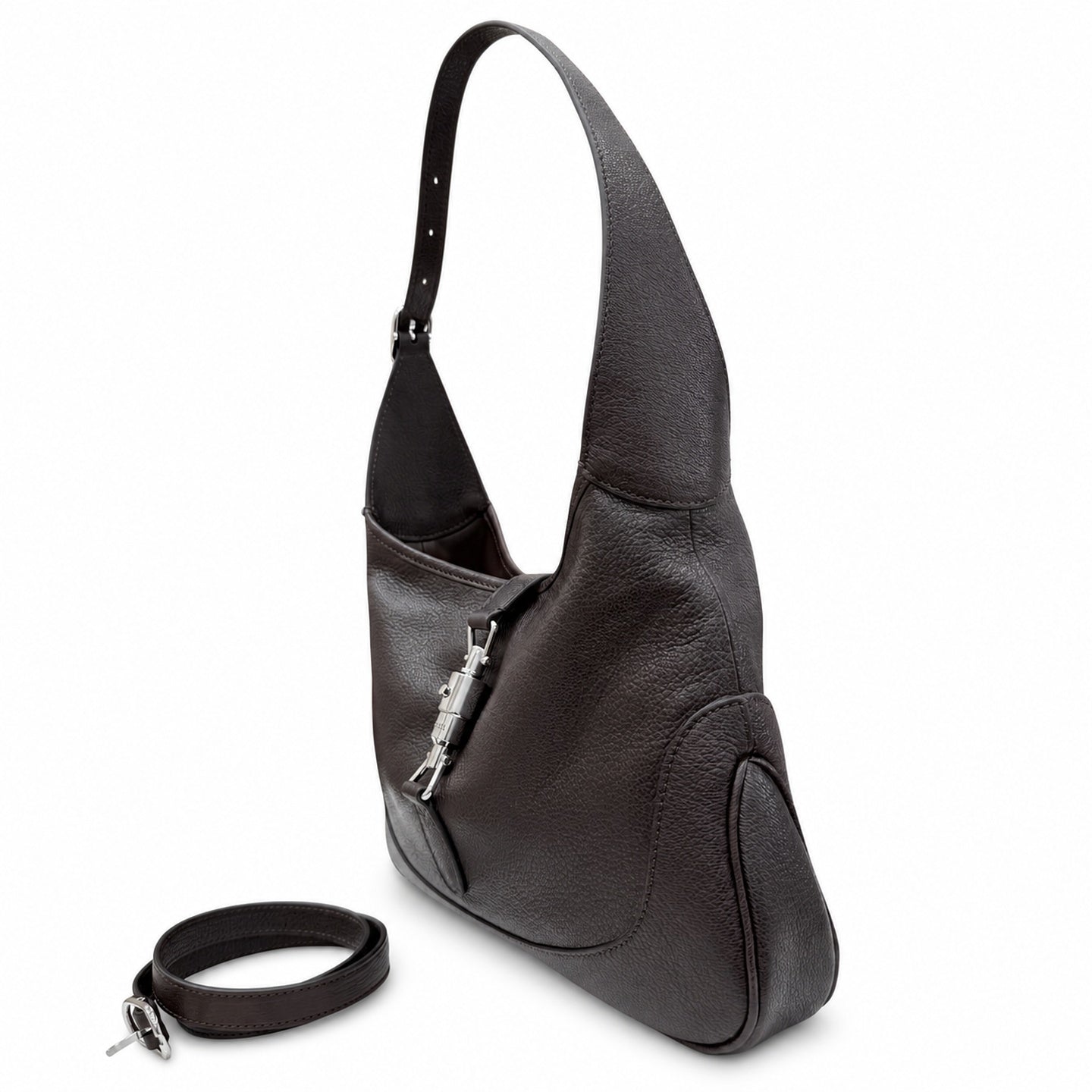 Gucci Jackie 1961 Leather Brown Handbag