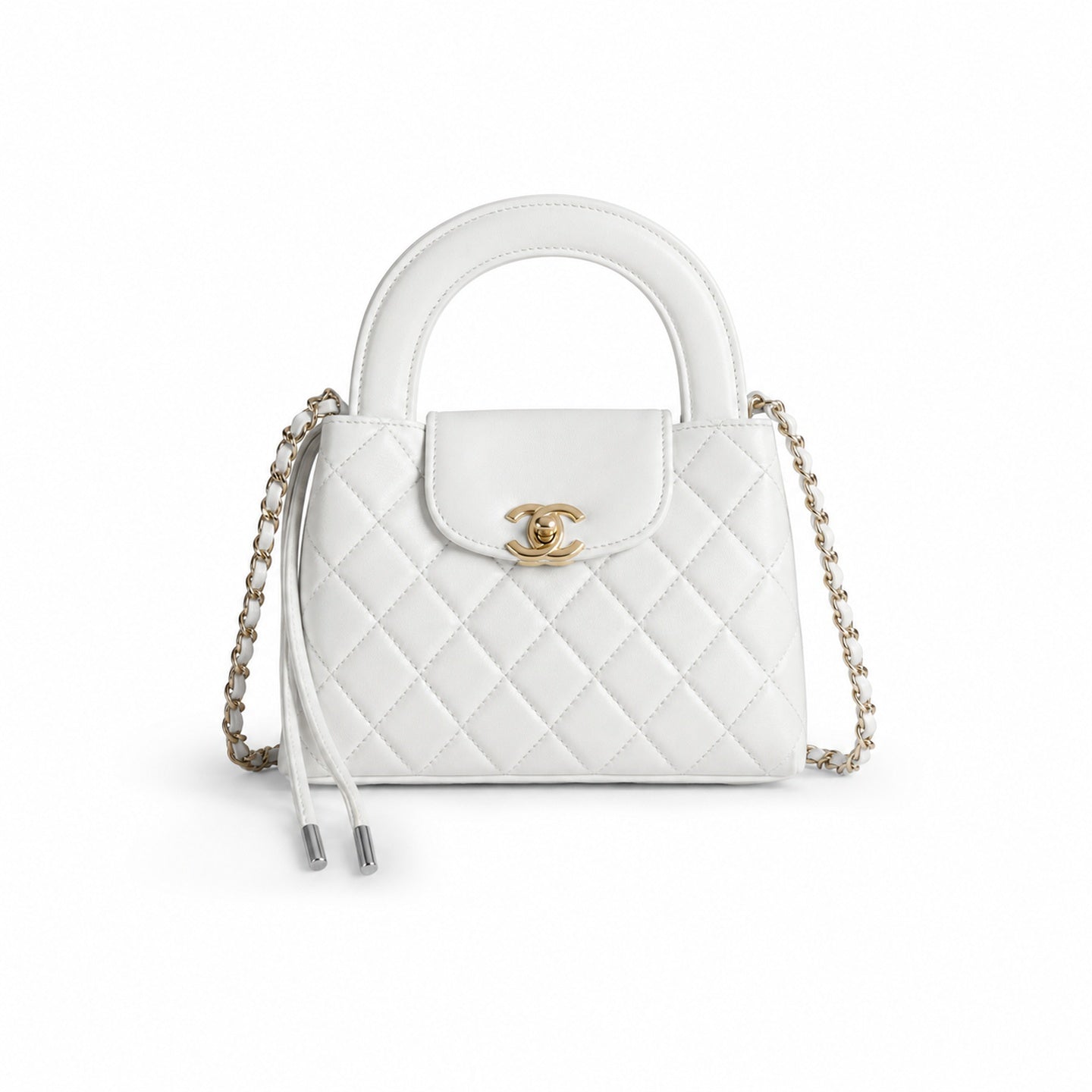 Chanel Kelly Leather White Bag