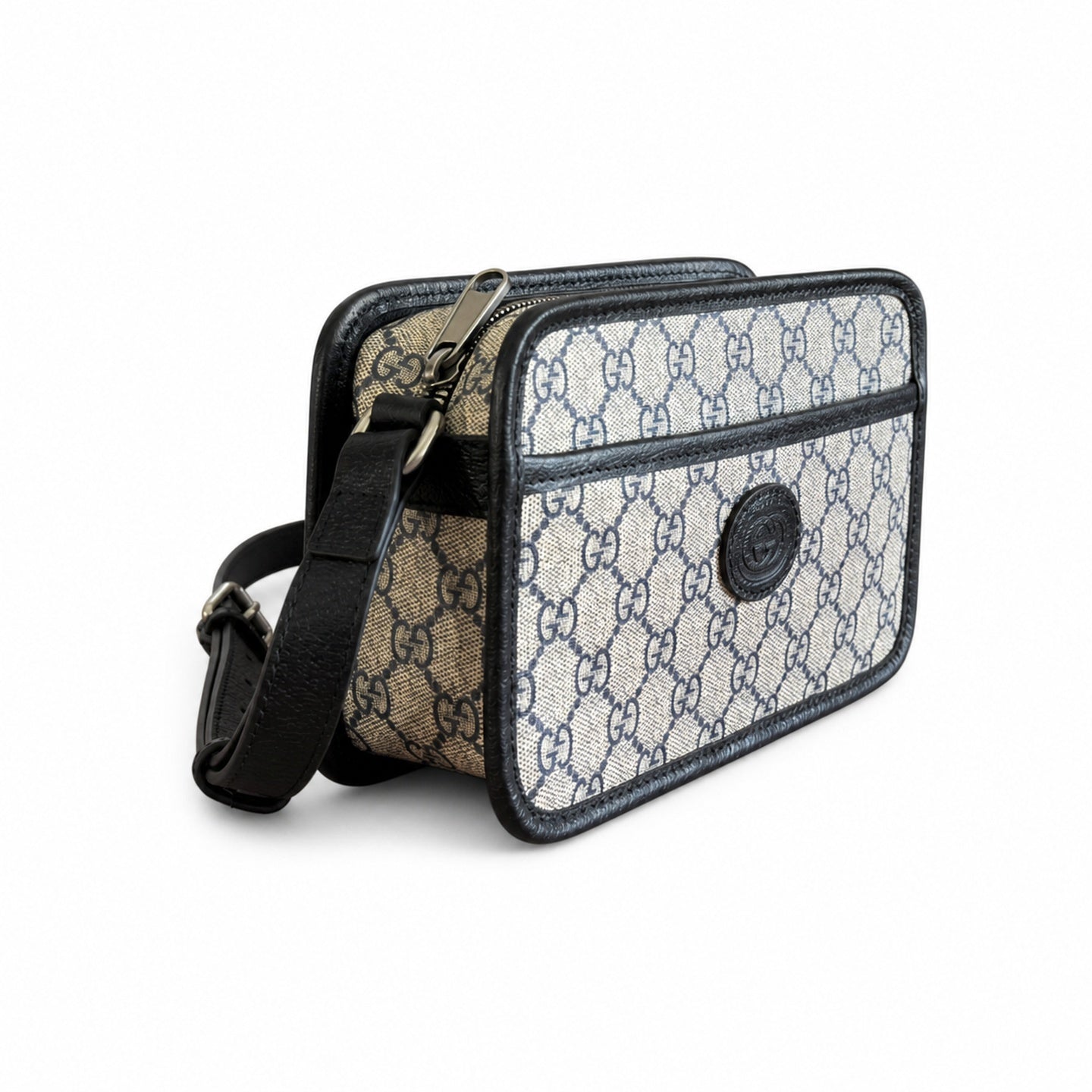 Gucci Mini Leather Blue Crossbody Bag