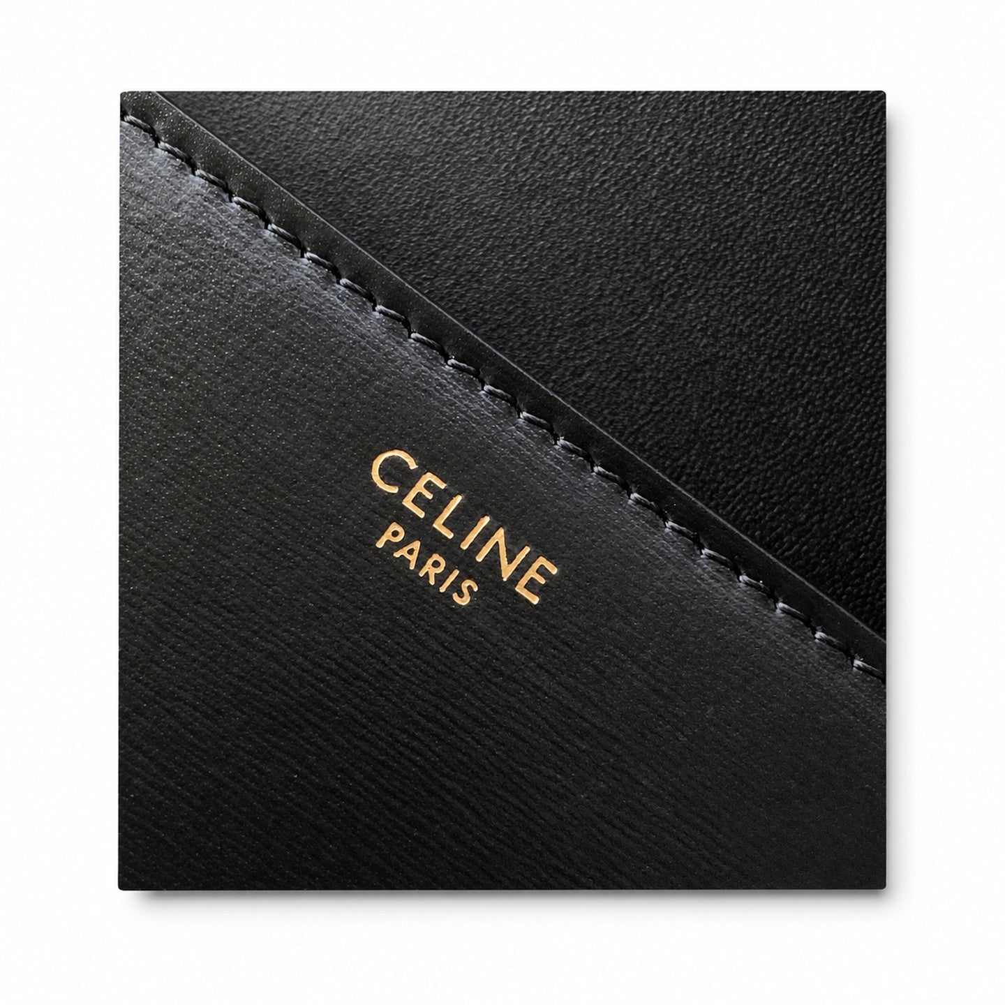 Celine Leather Black White Pink Gold Bag