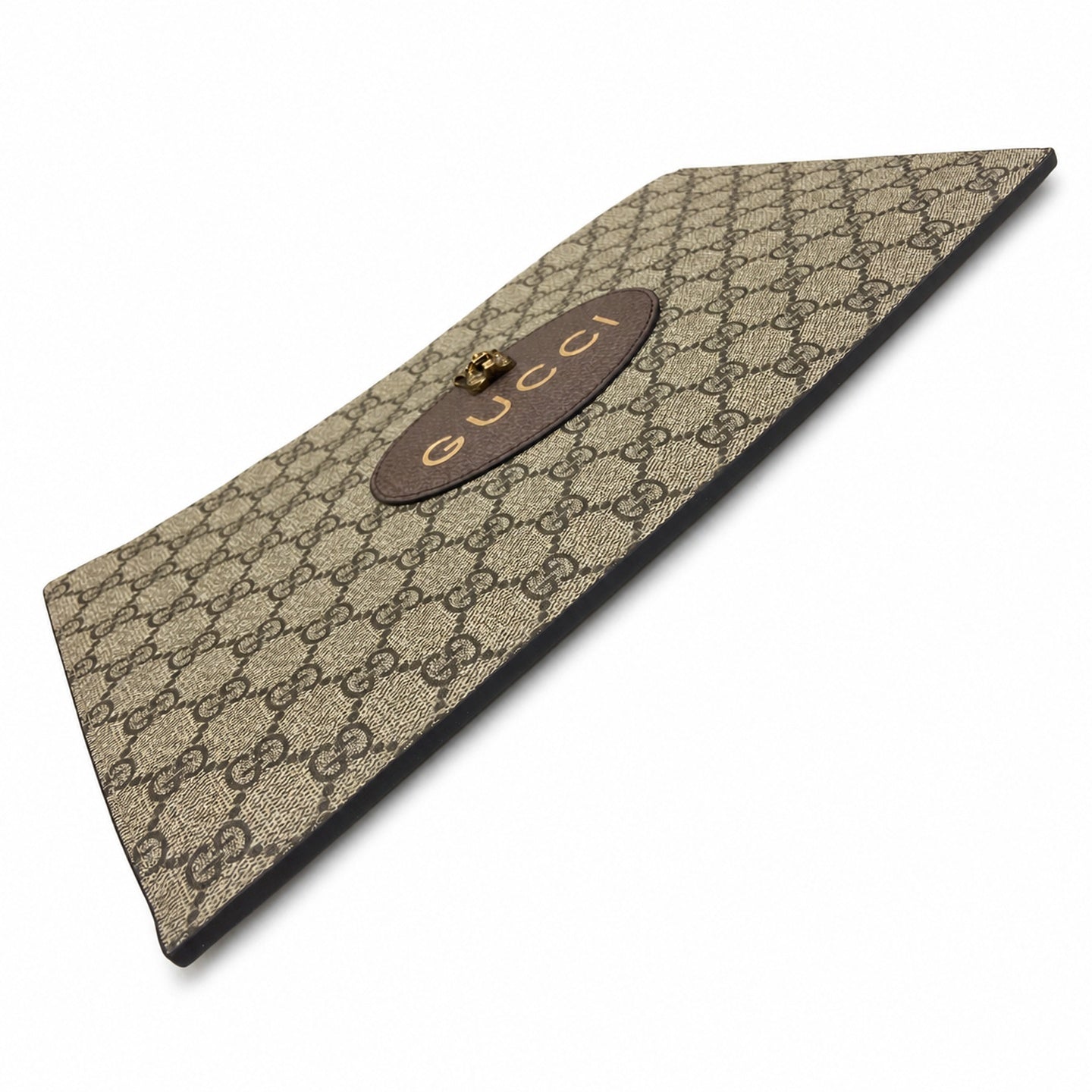 Gucci Ophidia Supreme Canvas Leather Check Beige Brown Yellow Gold Handbag