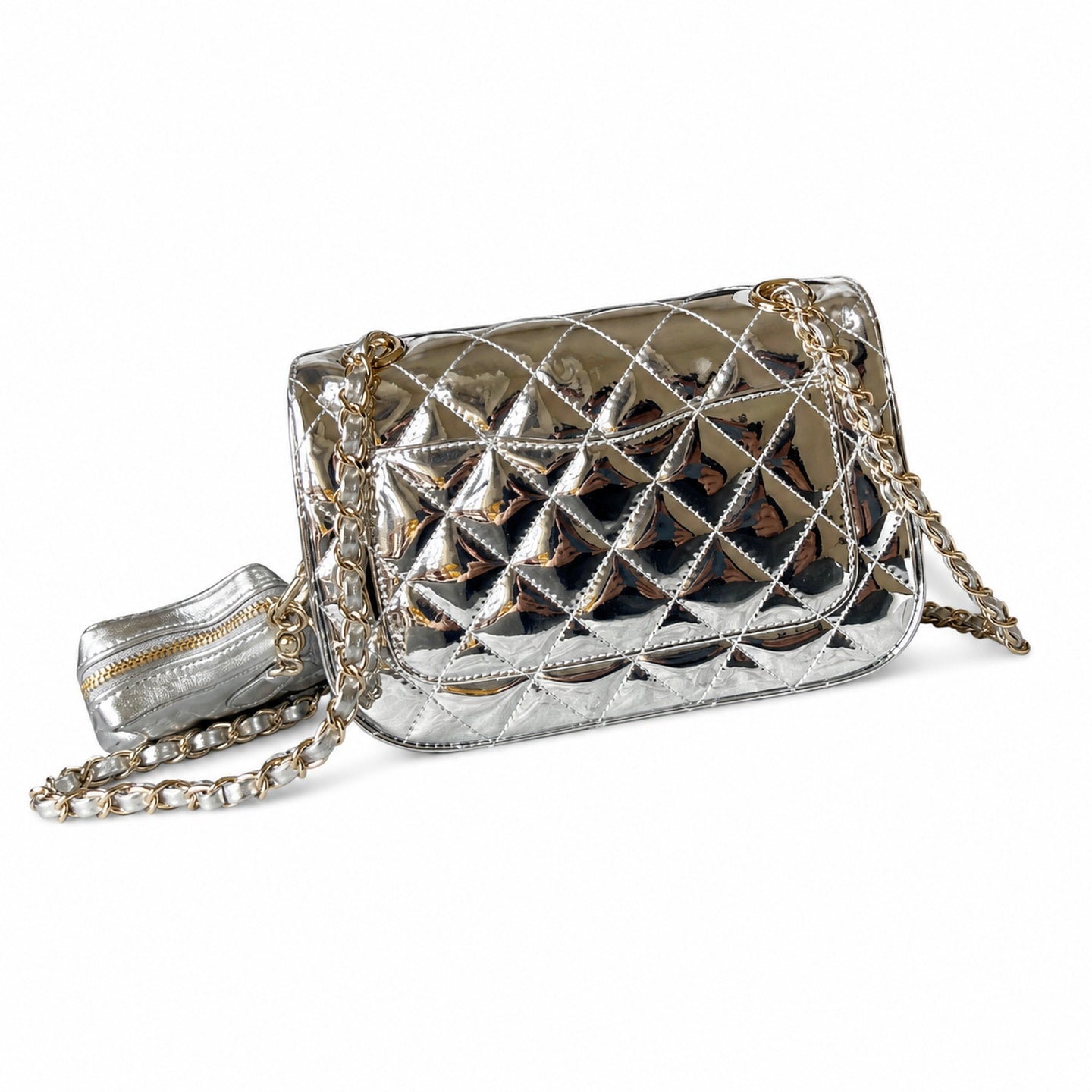 Chanel Gold Silver Bag