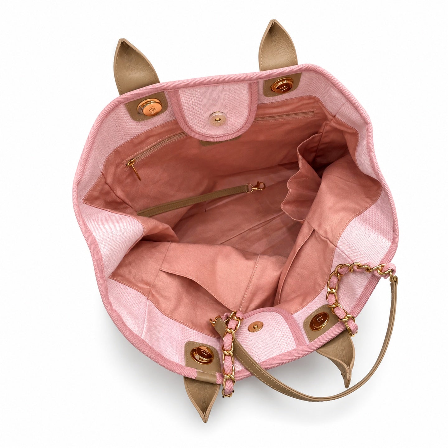 Chanel Large Canvas Pink Shopping Bag