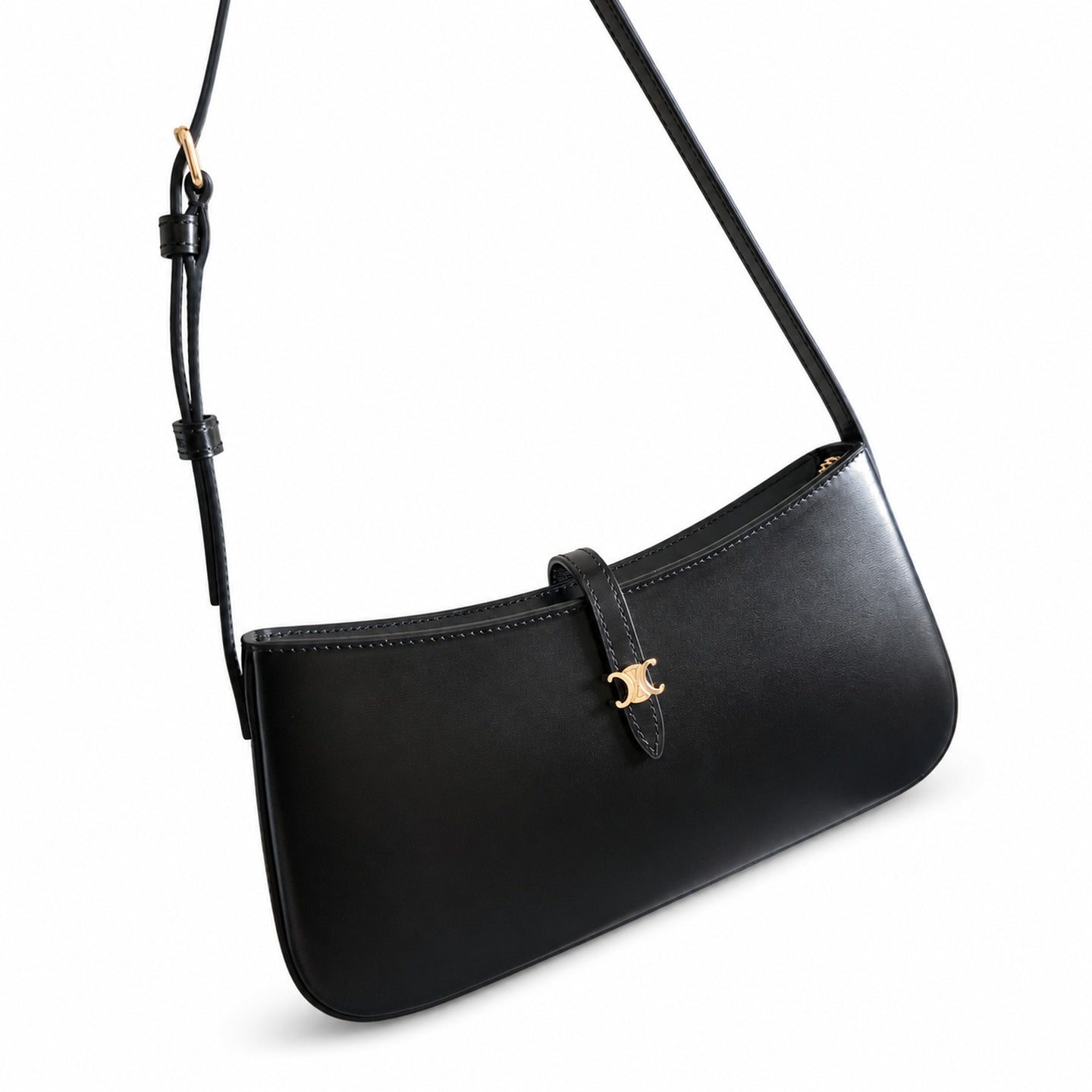 Celine Leather Gold Shoulder Bag