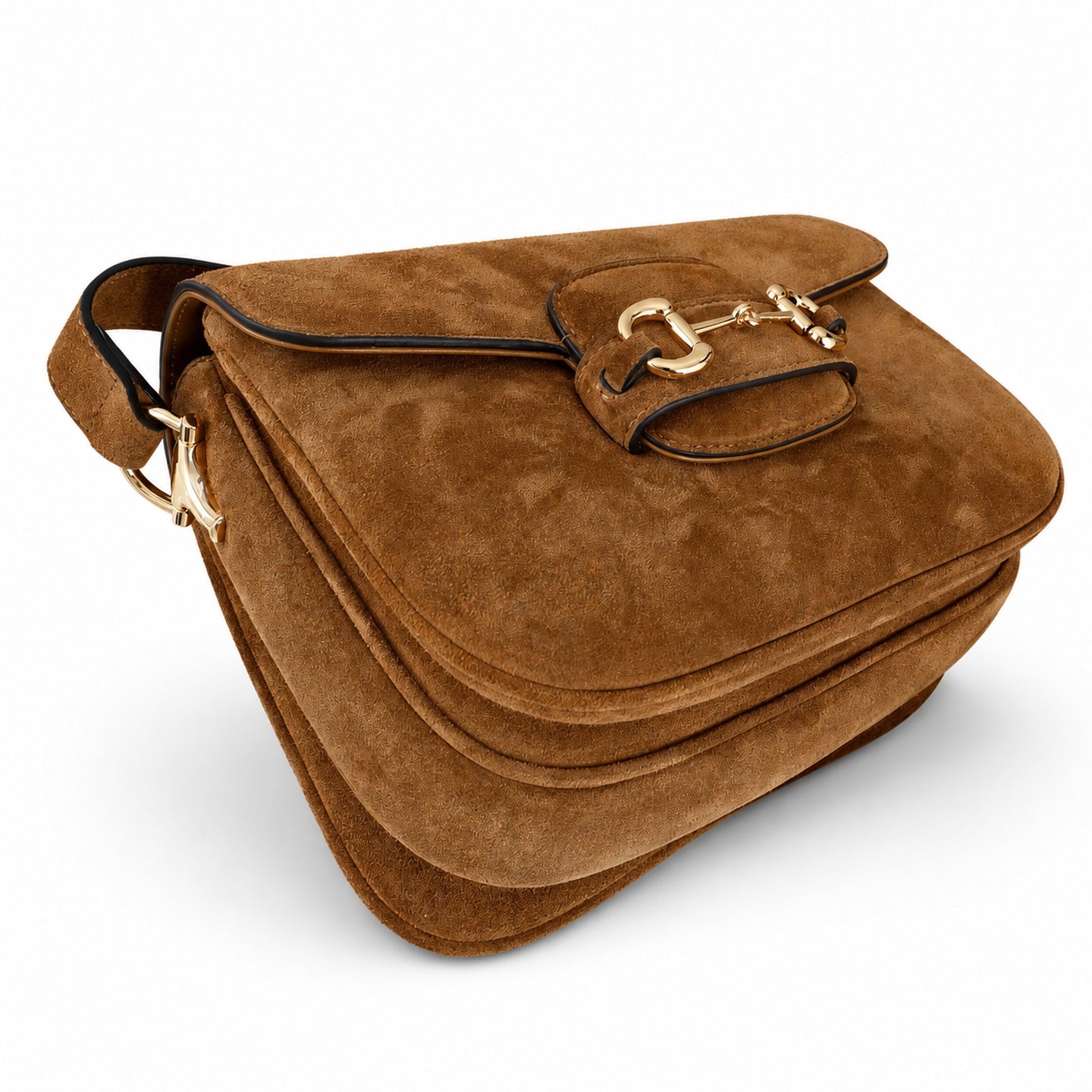 Gucci Horsebit 1955 Leather Gold Shoulder Bag