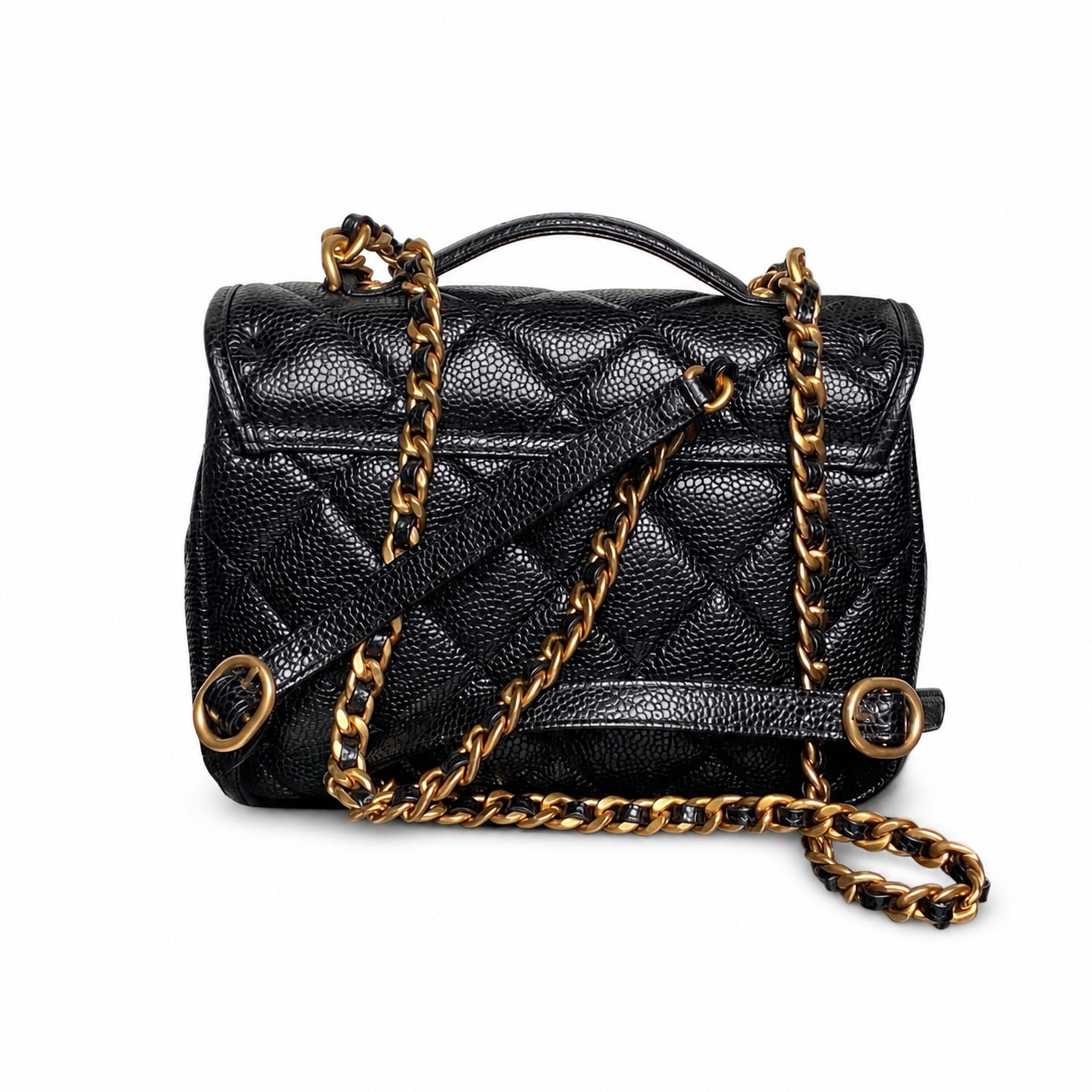 Chanel Large Leather Gold Backpack