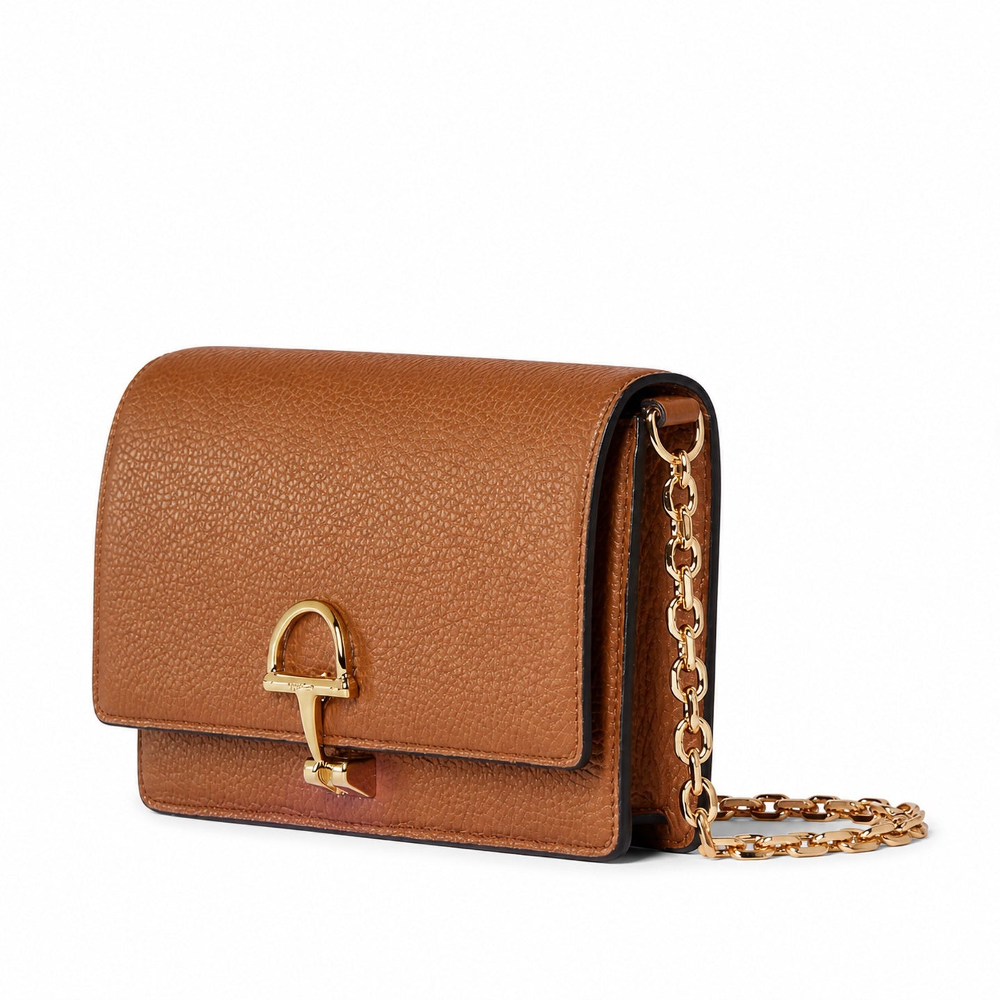 Gucci Horsebit Cotton Leather Brown Gold Wallet