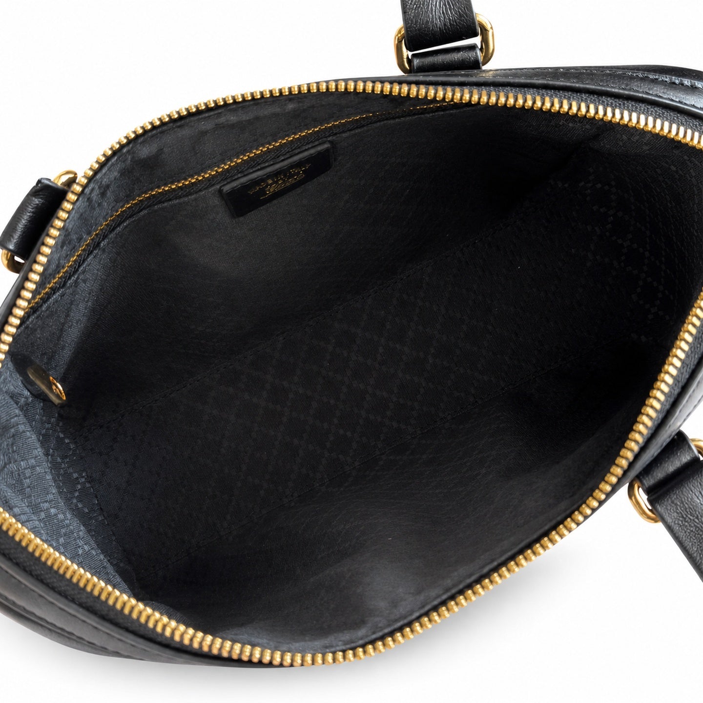 Gucci Supreme Small Canvas Leather Black Brown Gold Handbag