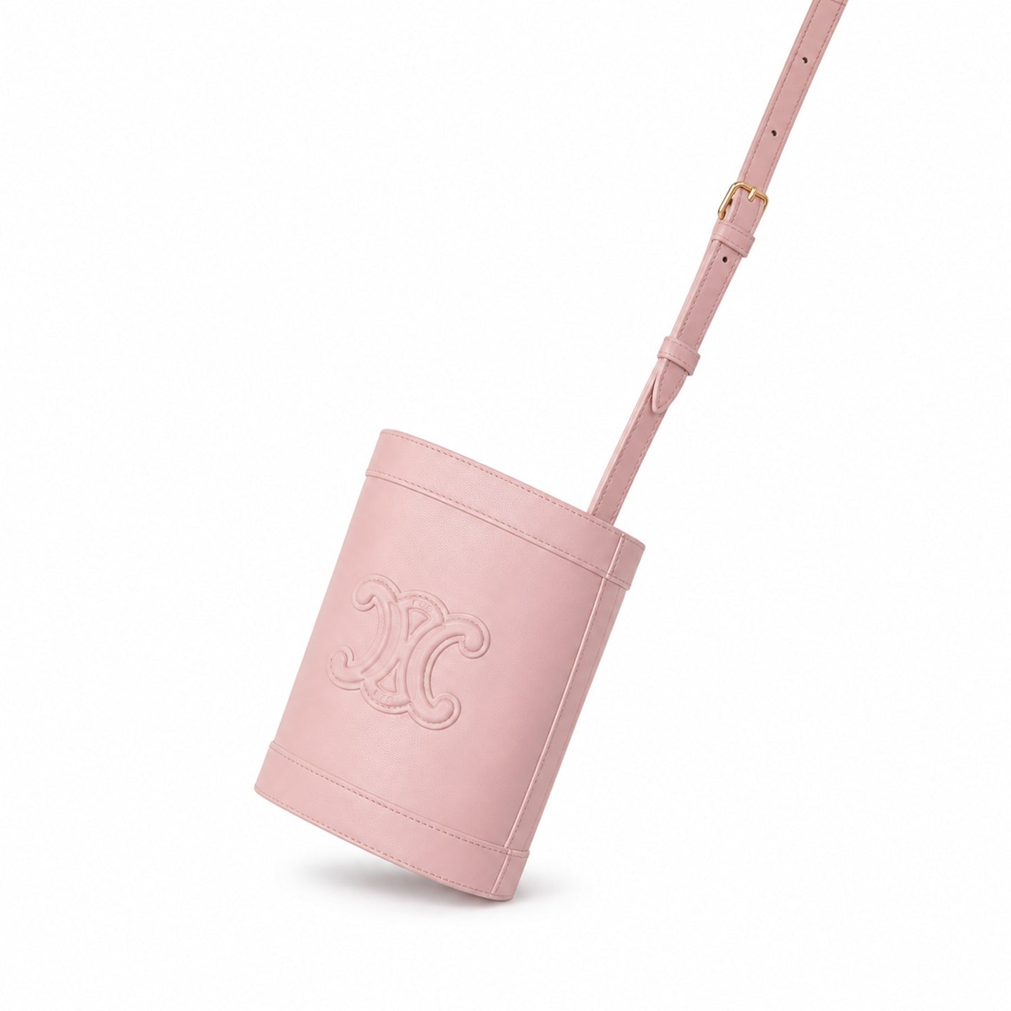 Celine Triomphe Mini Pink Bucket Bag