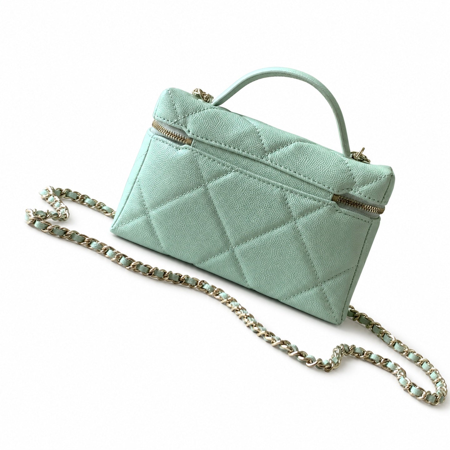 Chanel Large Check Gold Bag