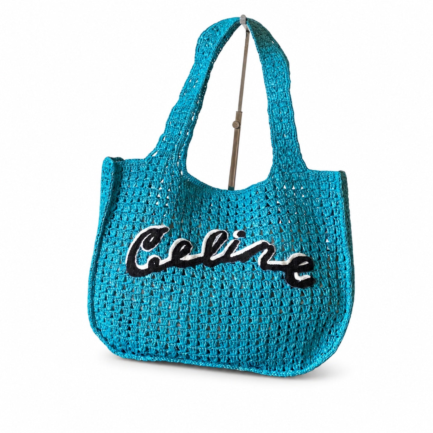 Celine Large Leather Silver Bag