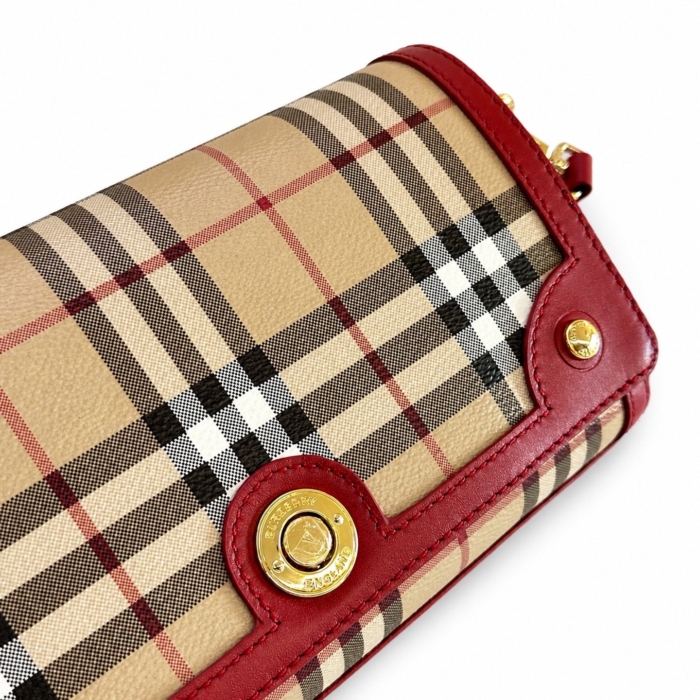 Burberry Jacquard Leather Check Bag