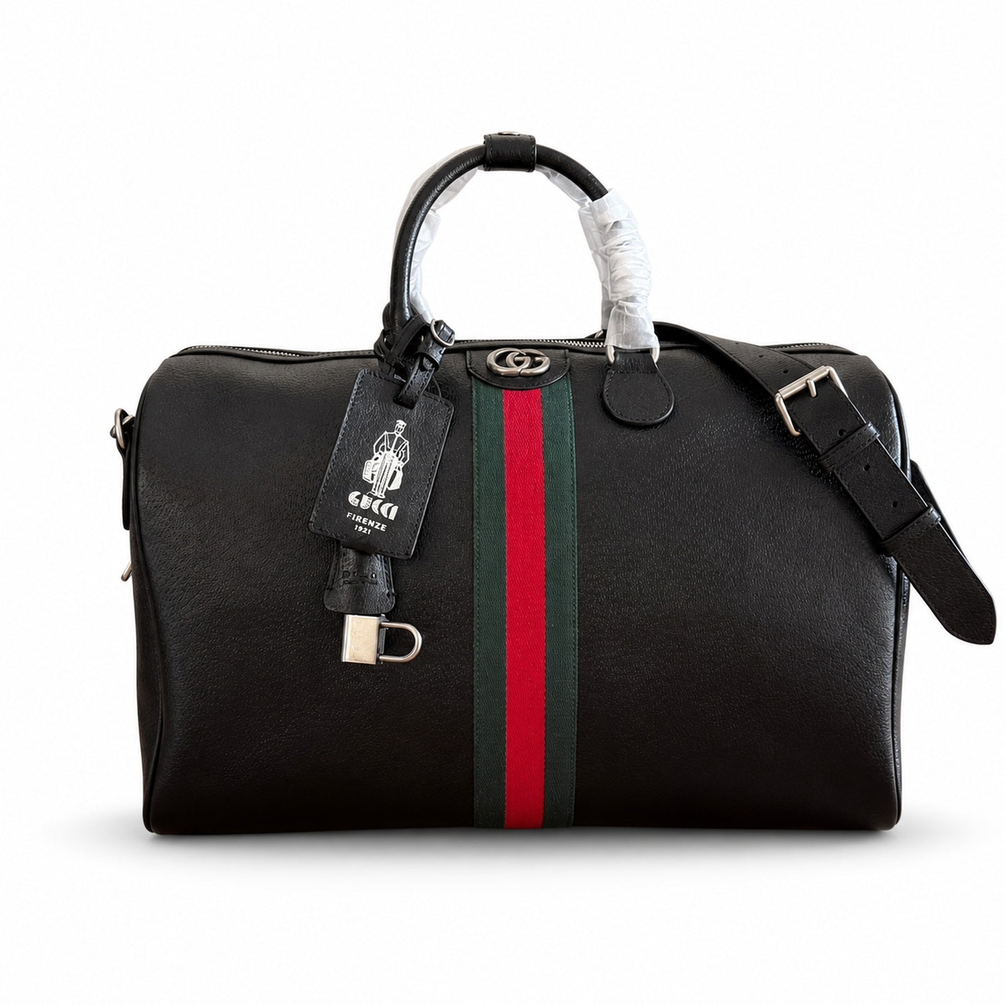 Gucci Cotton Leather Black Beige Brown Green Gold Bag