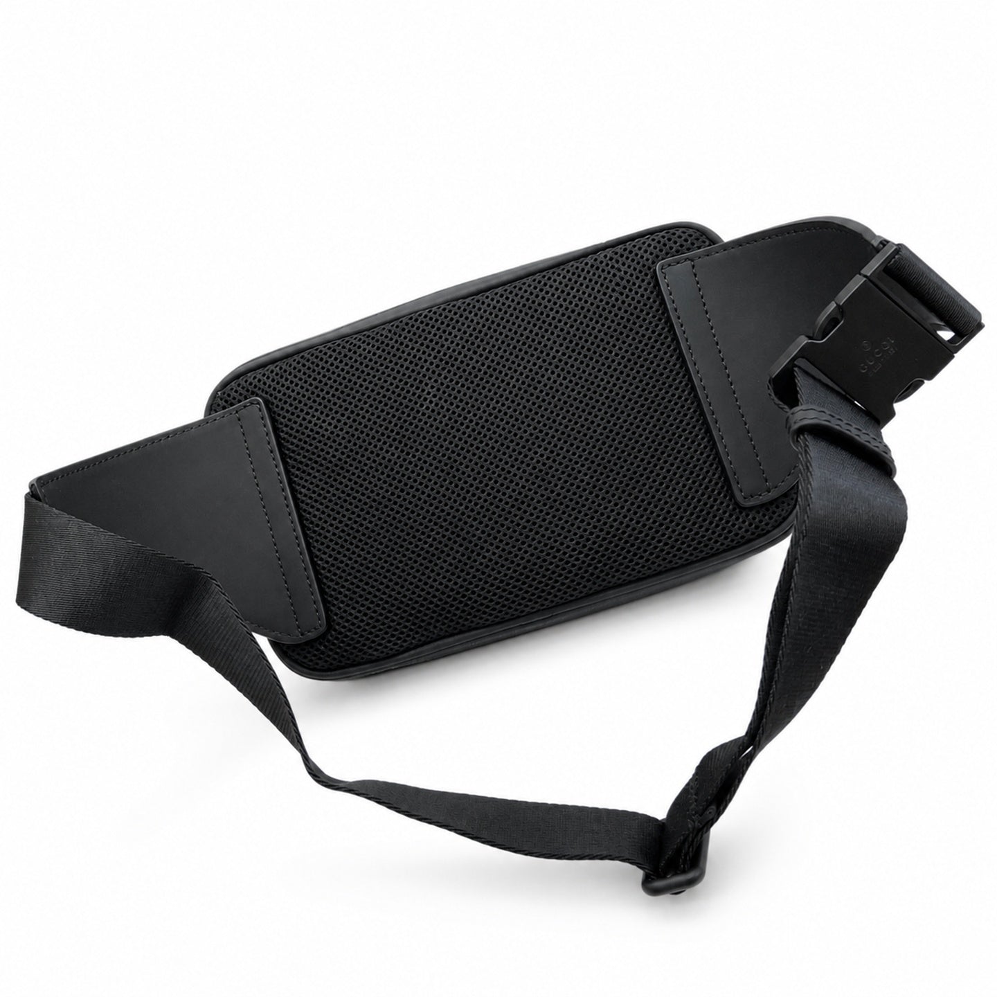 Gucci Cotton Leather Black Green Waist Bag