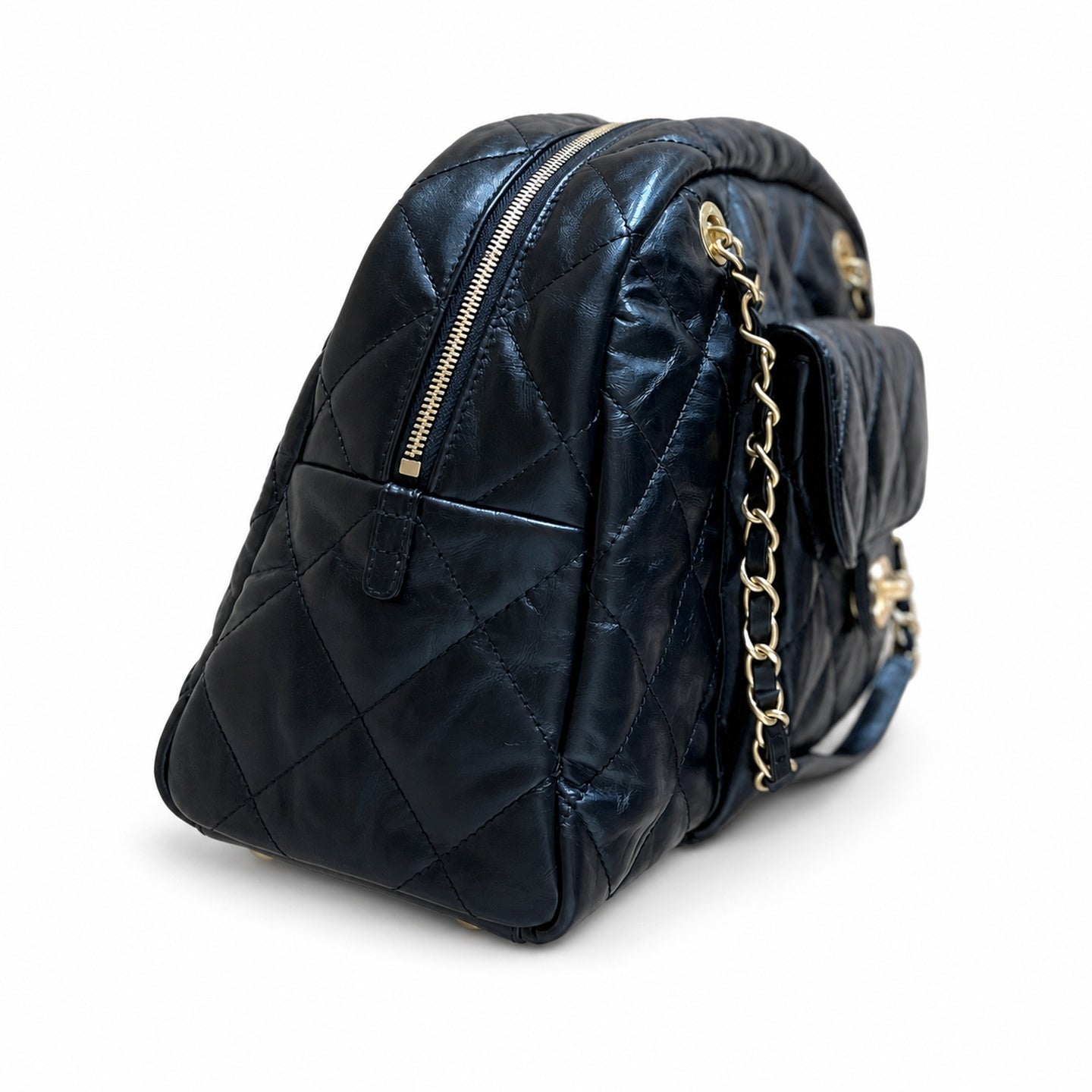 Chanel Large Leather Bowling Bag