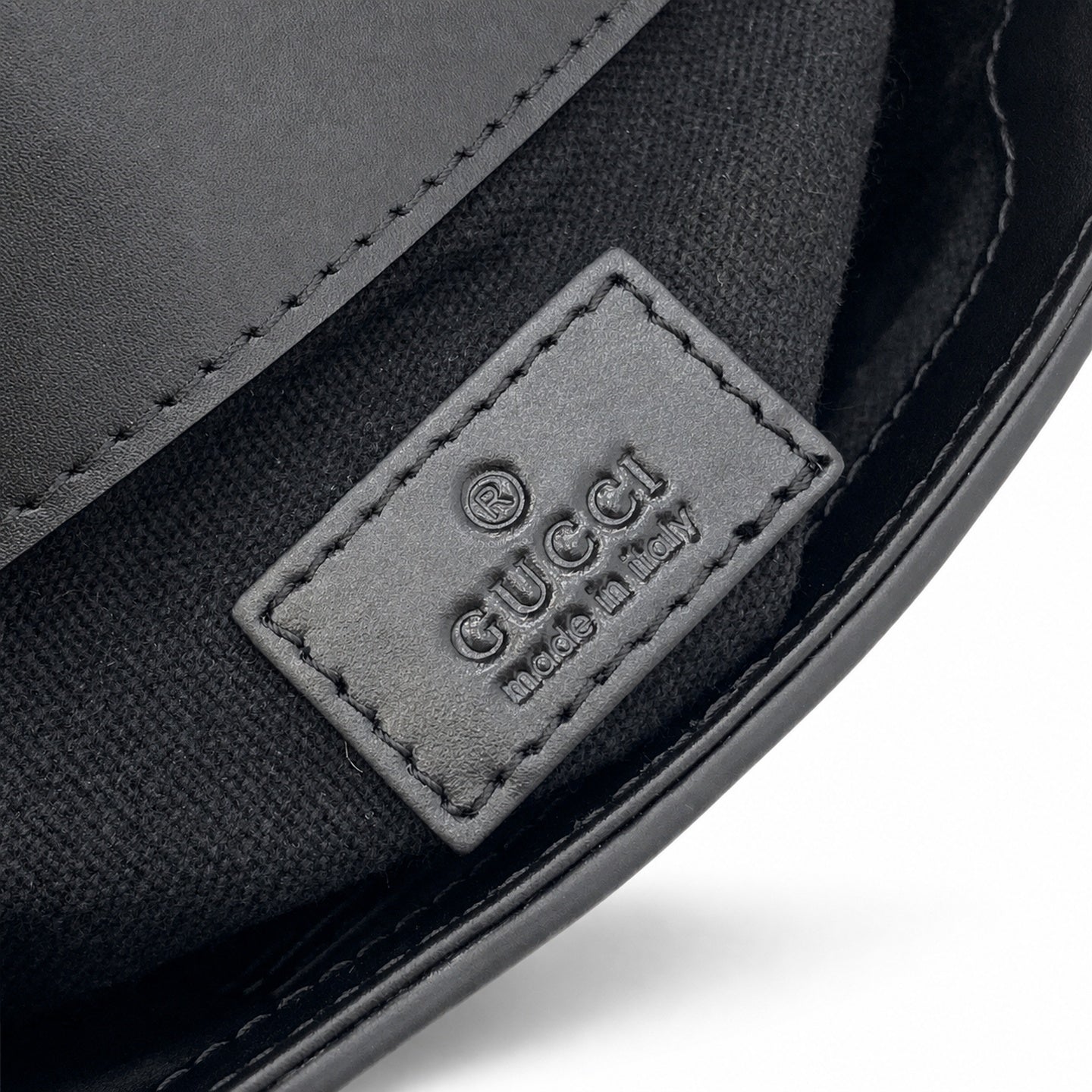 Gucci Small Cotton Leather Black Gray Messenger Bag