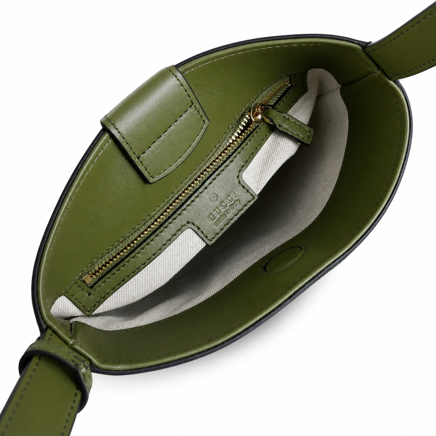 Gucci 73 Leather Green Bucket Bag