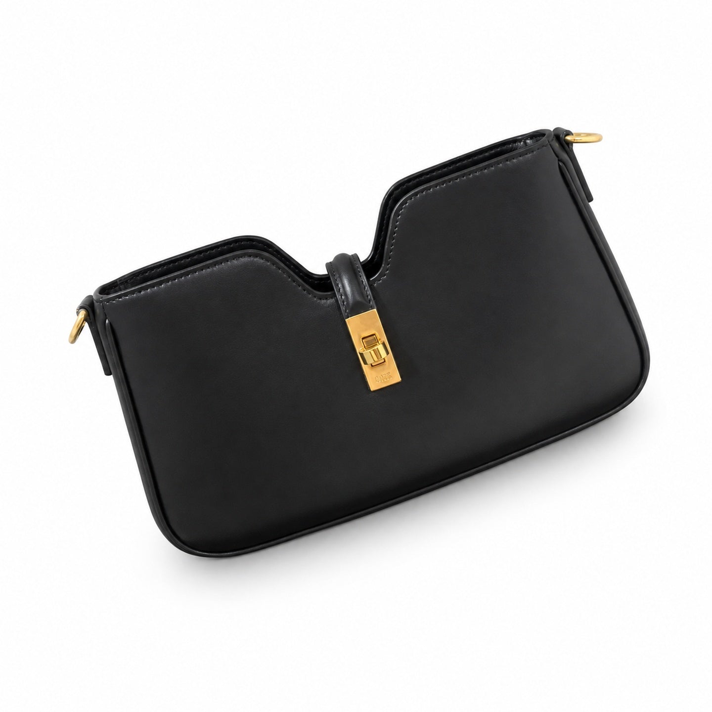 Celine Camille Leather Black Gold Handbag
