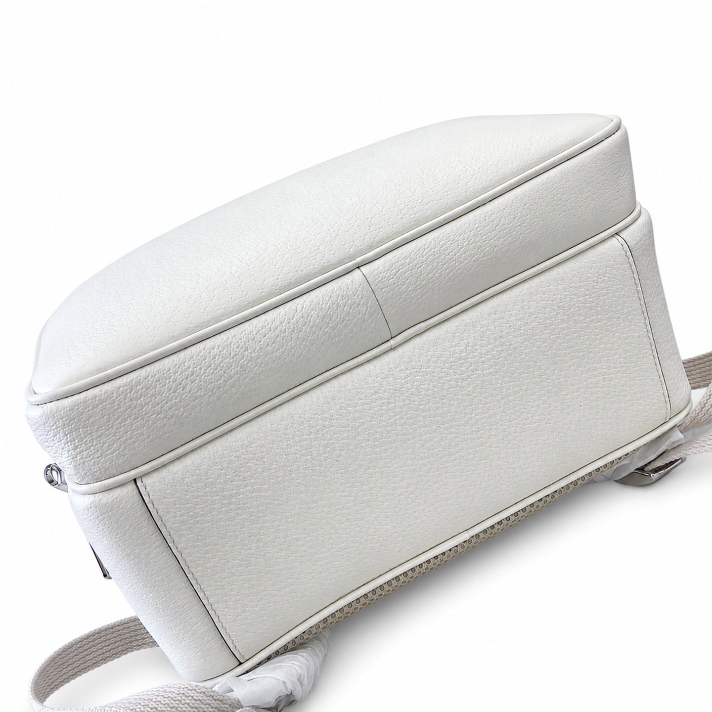 Gucci Supreme Mini Cotton Canvas Leather White Green Bag