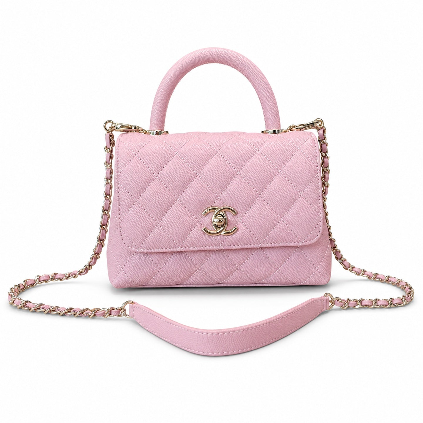 Chanel Coco Handle Small Leather Gold Bag