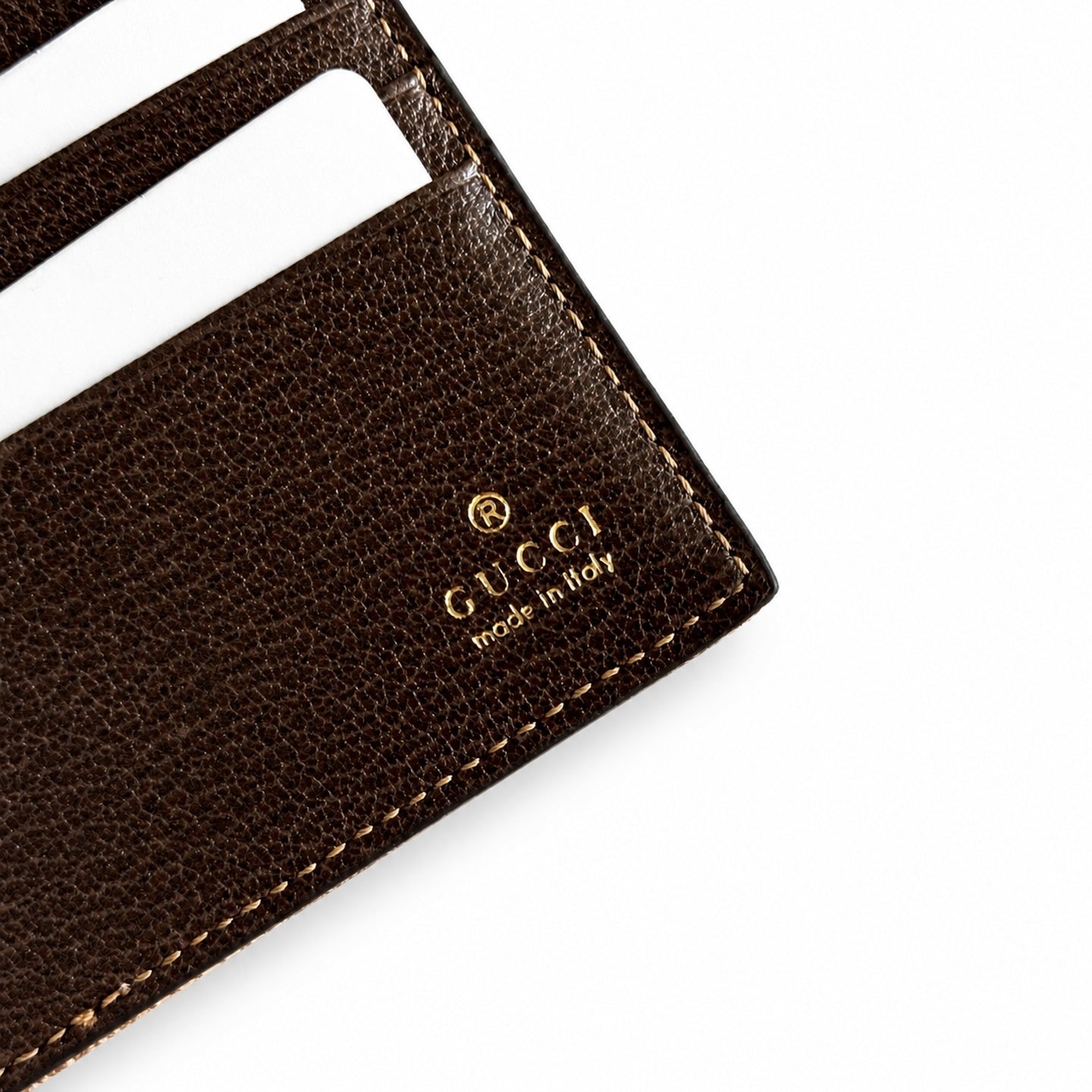 Gucci Canvas Leather Black Brown Silver Wallet