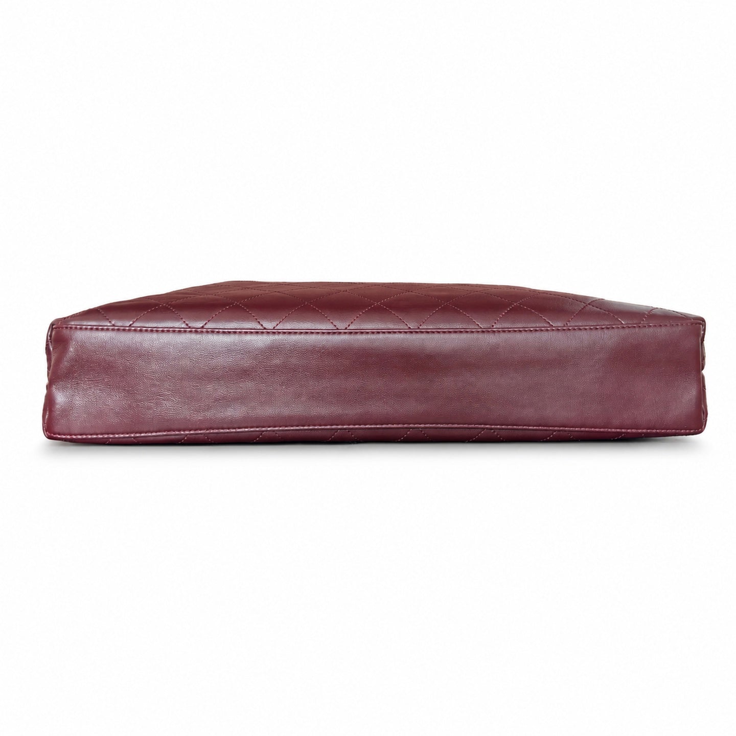 Chanel Leather Burgundy Tote Bag