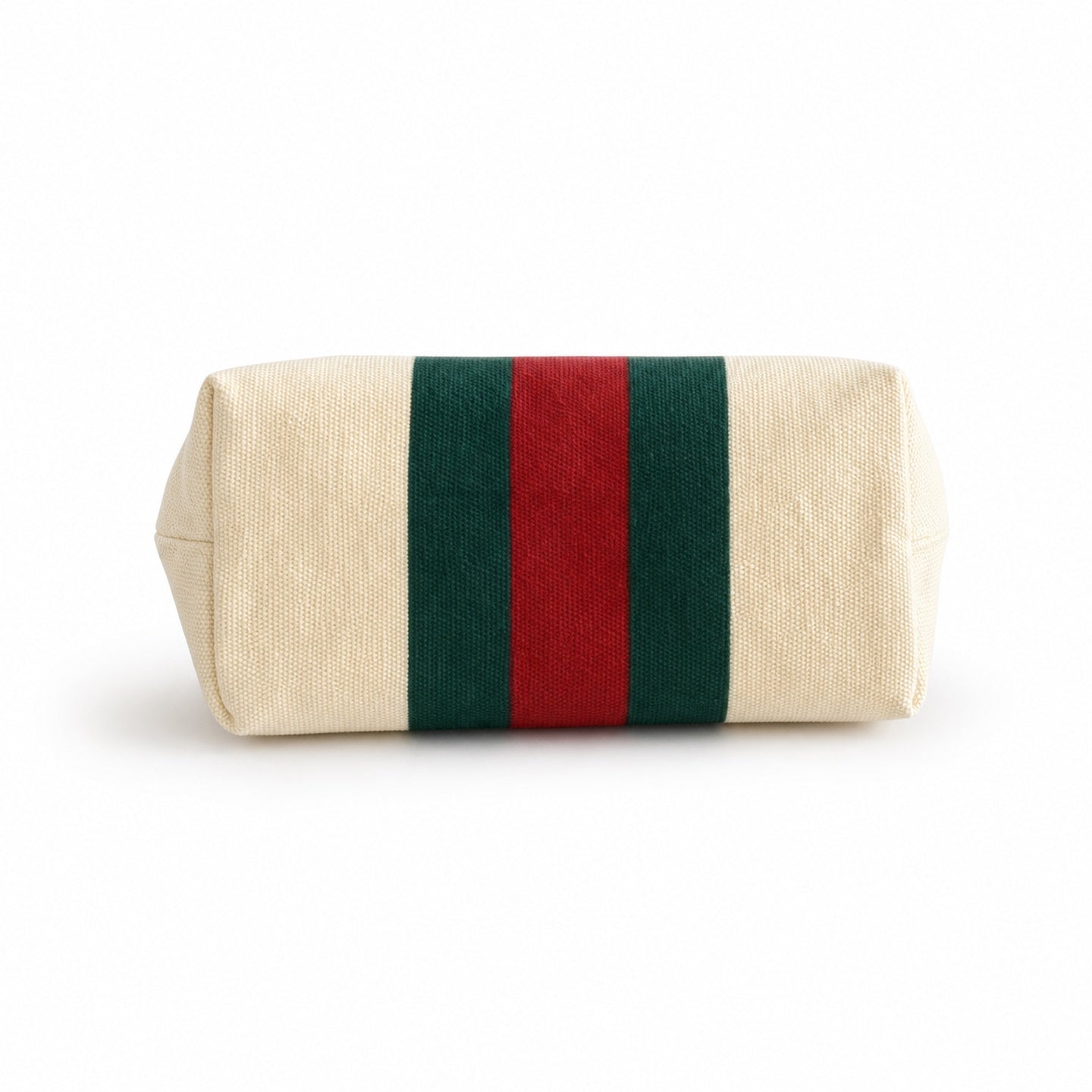 Gucci Cotton Canvas Leather Brown Gold Charm