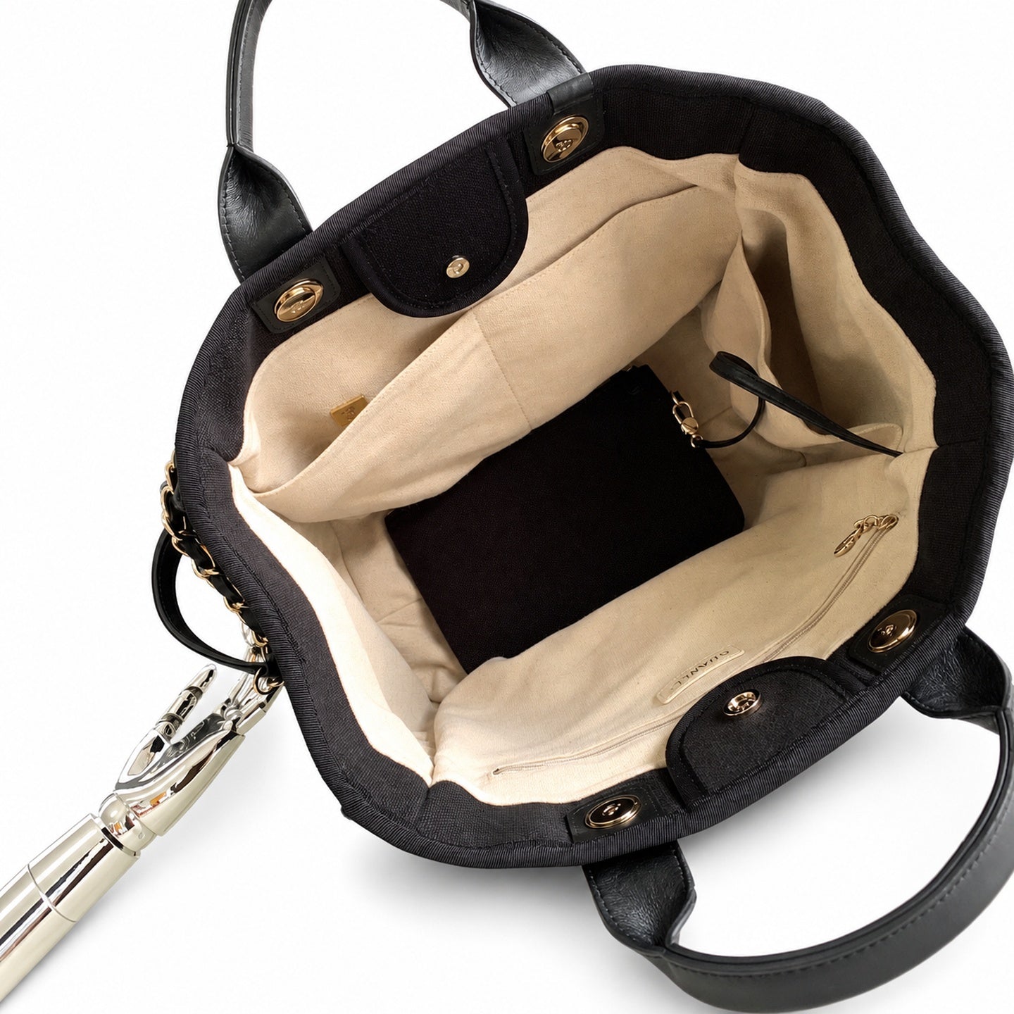 Chanel Large Black White Bag