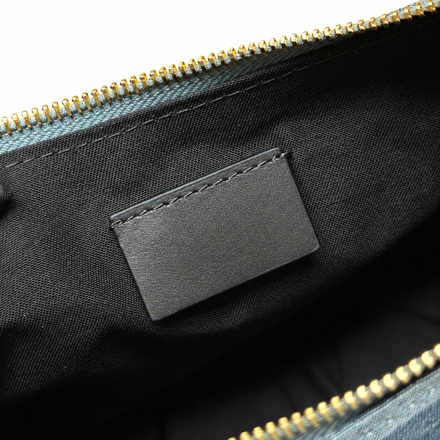 Fendi Fendigraphy Small Denim Leather Beige Blue Gold Hobo Bag